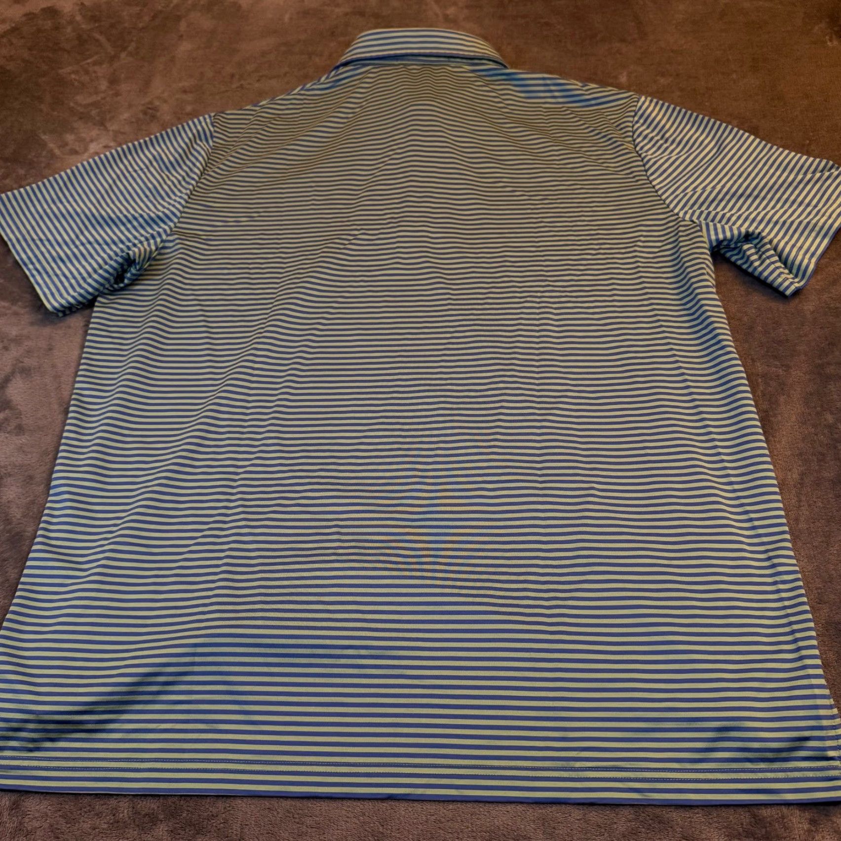 RLX Ralph Lauren RLX Ralph Lauren Striped Polo Shirt Mens XL Green Blue Performance Golf Size US XL / EU 56 / 4 - 5 Thumbnail