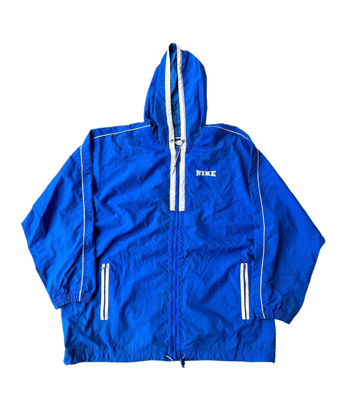 Nike × Vintage Vintage 90s Nike jacket hoodie Size US XL / EU 56 / 4 - 3 Thumbnail
