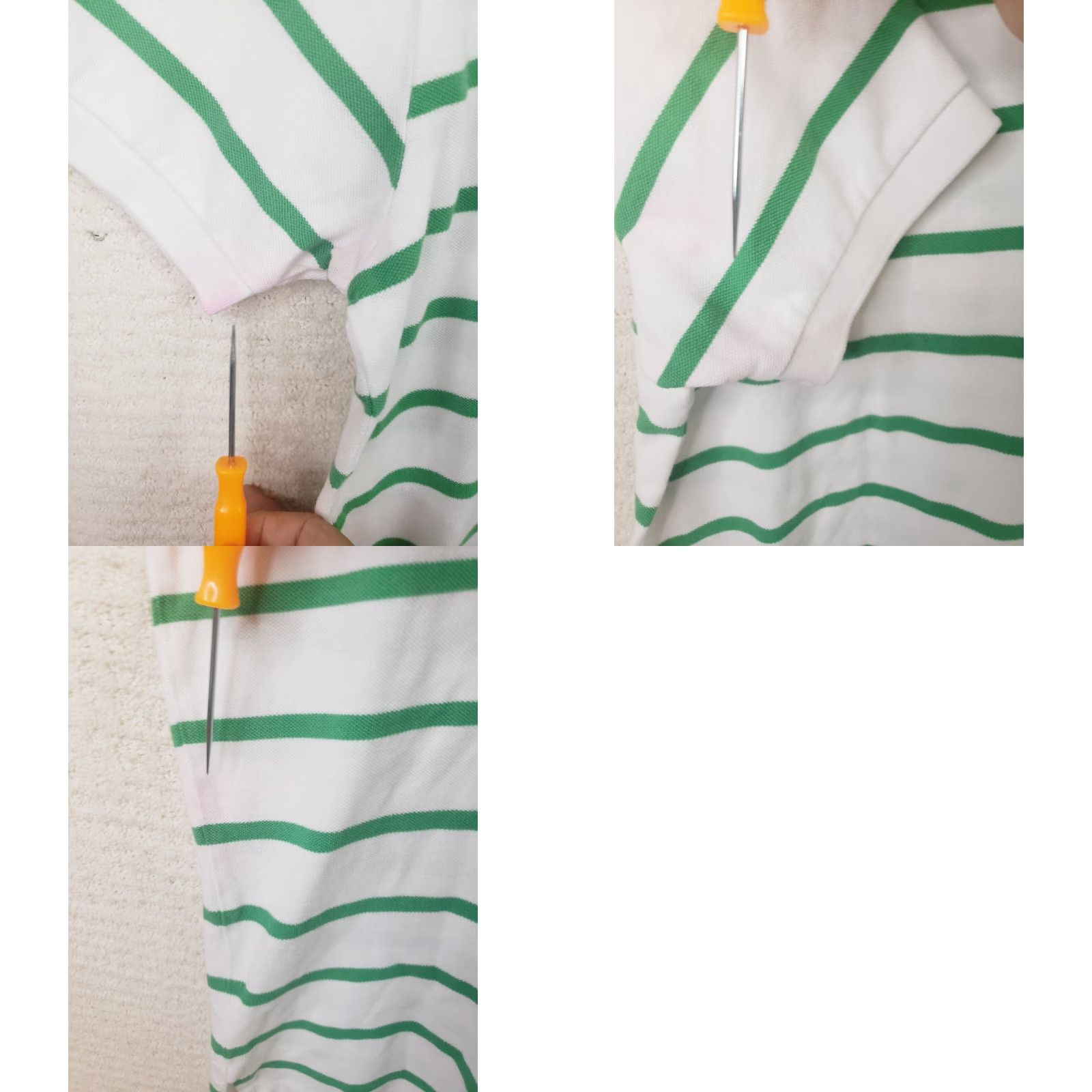Ralph Lauren Polo Ralph Lauren Polo Shirt Men's L White Green Striped Purple Pony Preppy Shirt Size US L / EU 52-54 / 3 - 9 Thumbnail