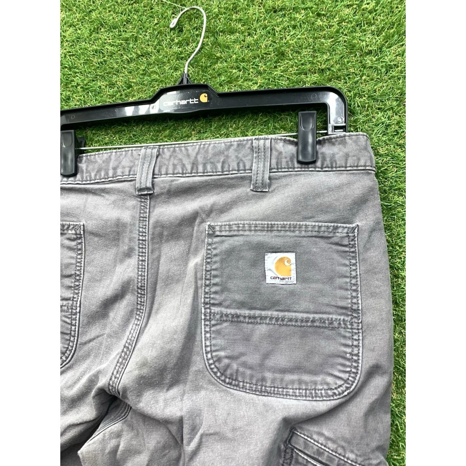 Carhartt Carhartt Pants Mens 38x30 Gray Cotton Relaxed Fit Workwear Utility Pockets Adult Size US 38 / EU 54 - 4 Thumbnail