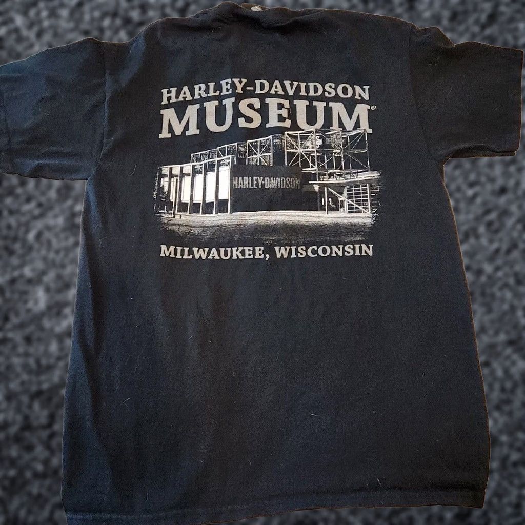 Harley Davidson Harley Davidson Museum Skull Logo Black T Shirt Men's M Size US M / EU 48-50 / 2 - 1 Thumbnail
