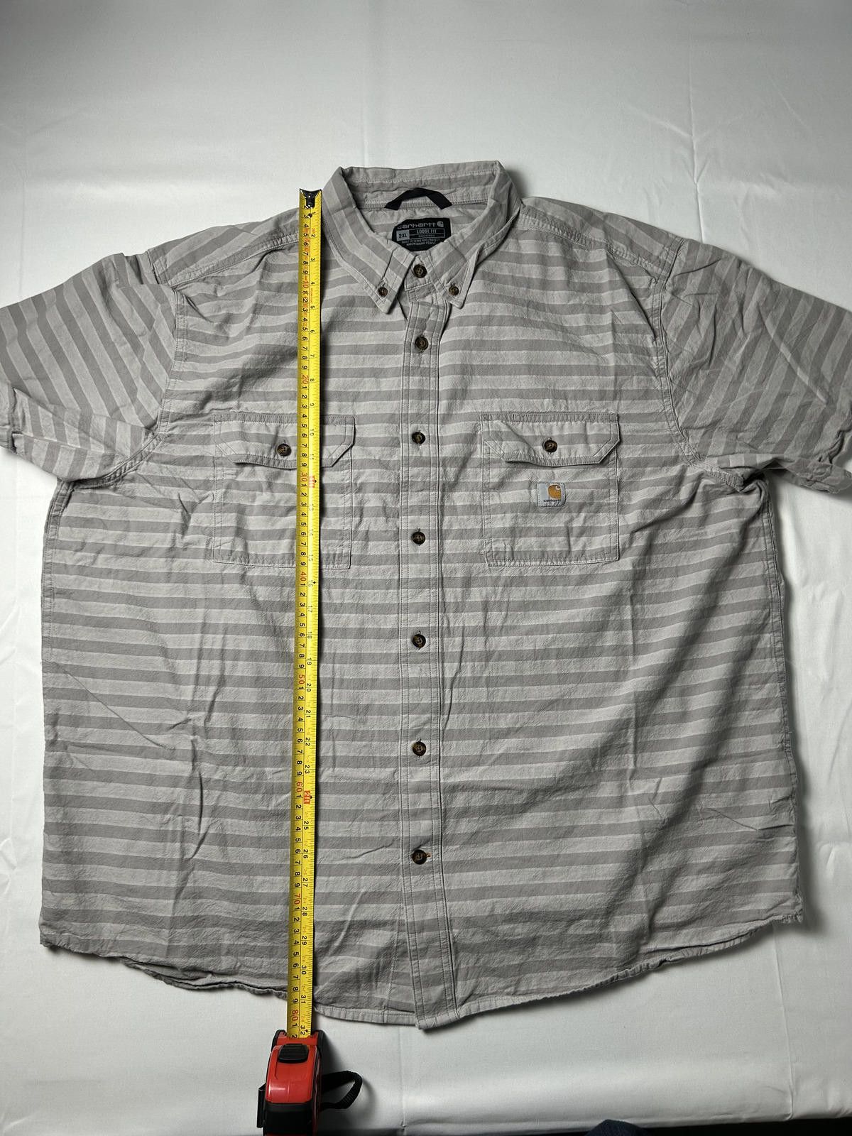 Carhartt Carhartt Pocket Striped Shirt Heavyweight Workwear Size US XXL / EU 58 / 5 - 6 Thumbnail