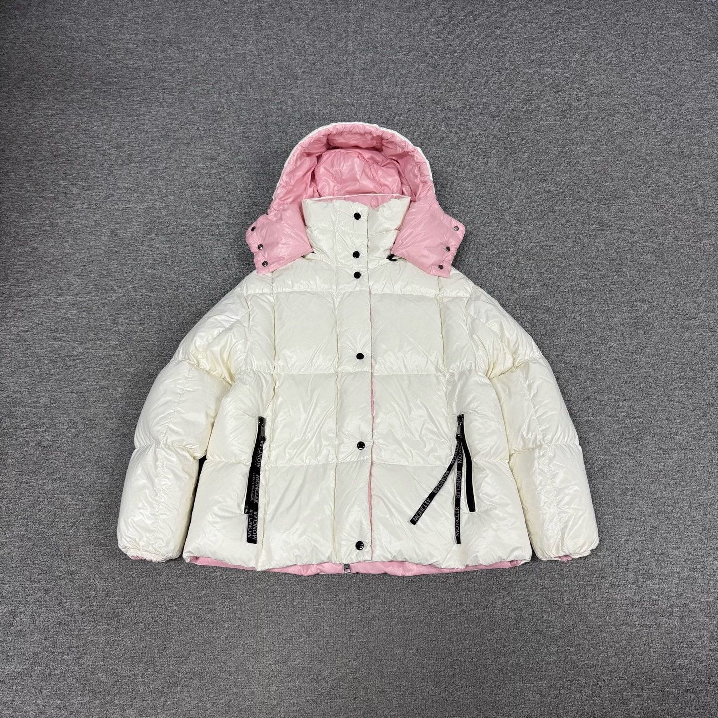 Moncler Moncler Parana White Pink Puffer Jacket Size S / US 4 / IT 40 - 1 Thumbnail