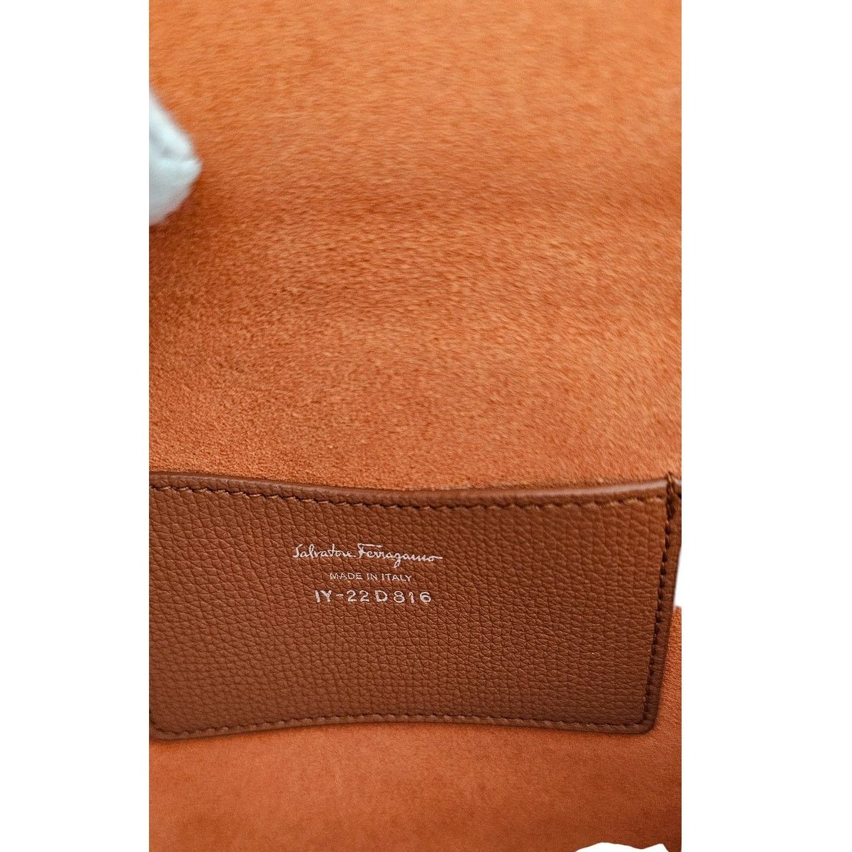 Salvatore Ferragamo Salvatore Ferragamo Brown Pebbled Leather Clutch Bag Size ONE SIZE - 8 Thumbnail