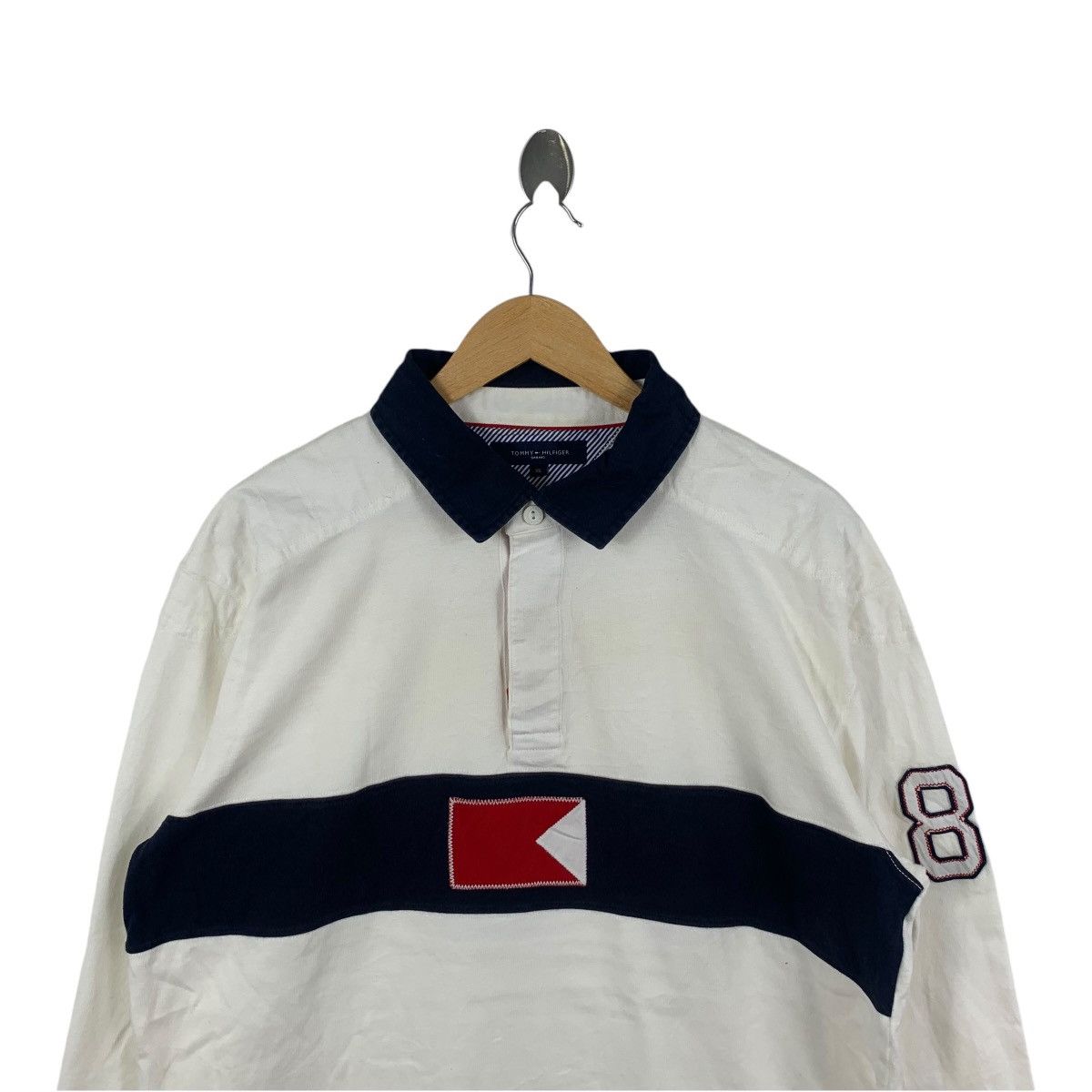 Tommy Hilfiger Vintage TOMMY HILFIGER SAILING GEAR Rugby Polo Tee Shirt Size US XL / EU 56 / 4 - 2 Thumbnail