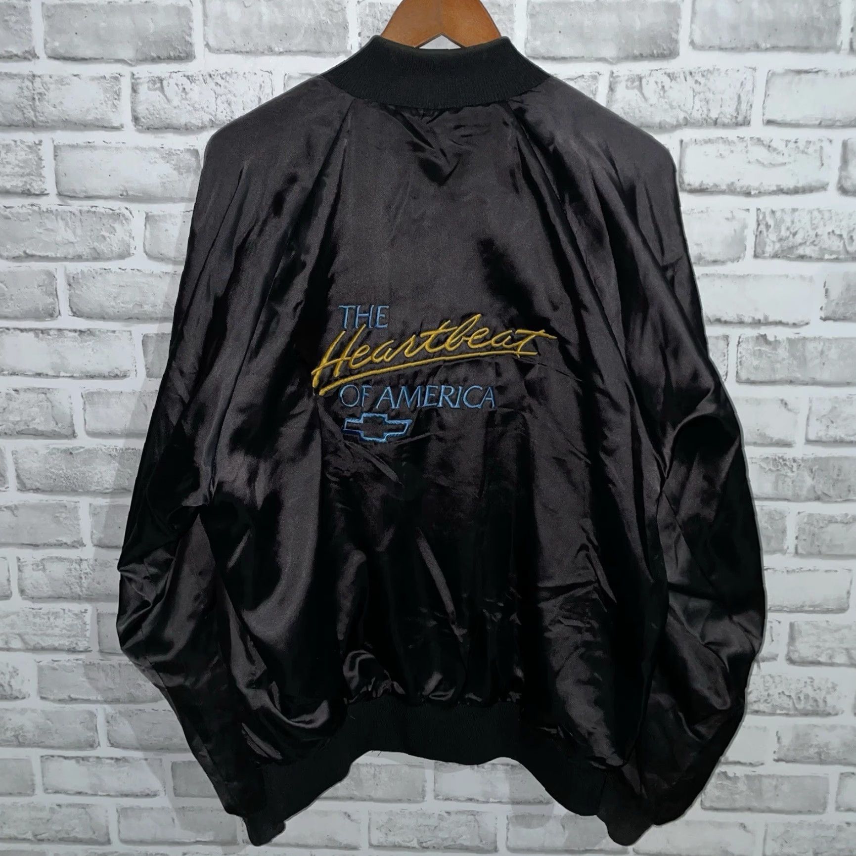 Vintage VTG Auburn Sportswear Chevrolet Satin Button Down Jacket Mens L USA Satin Windbreaker Jacket Black USA Chevrolet Button-Down Mens L VTG Sportswear Size US L / EU 52-54 / 3 - 2 Thumbnail
