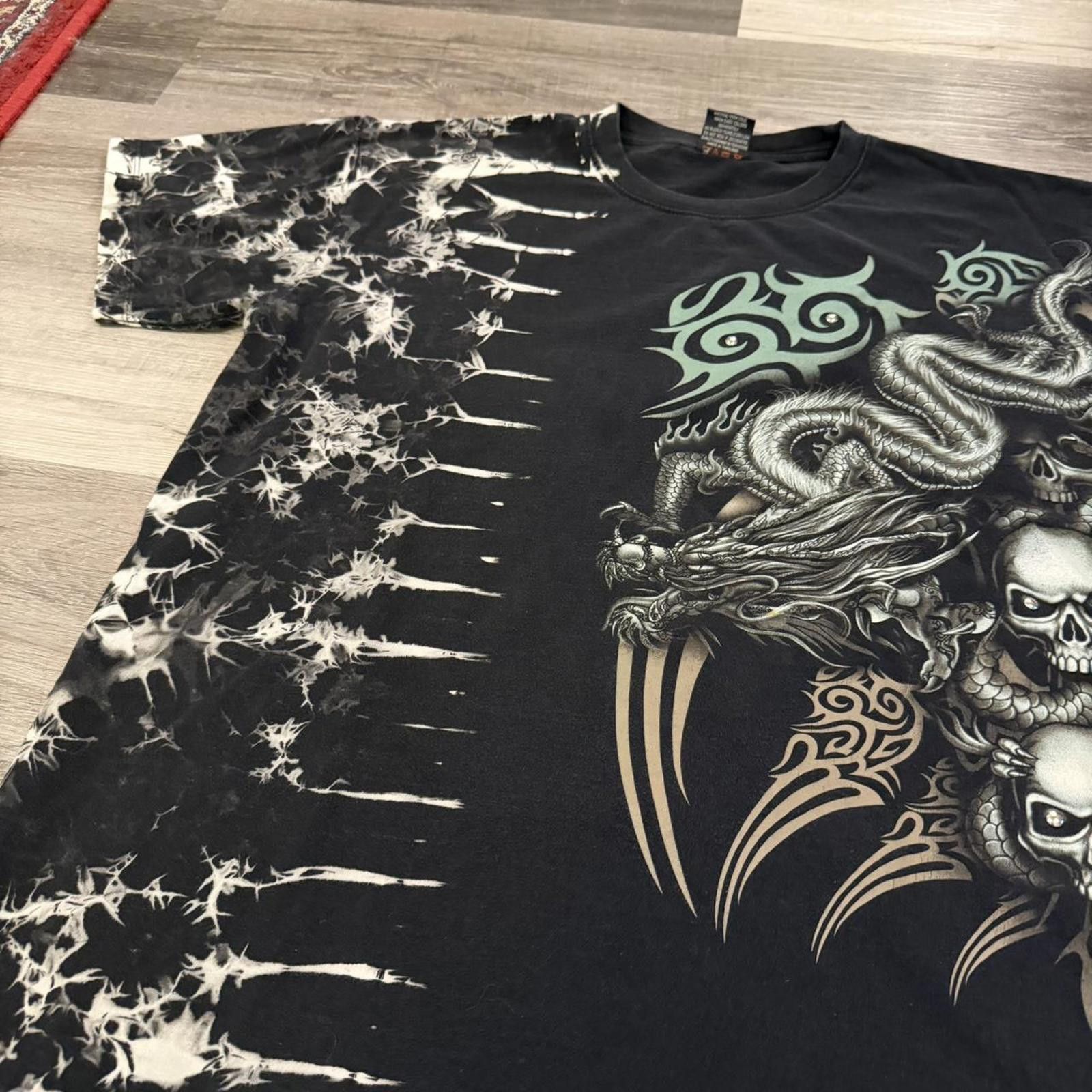 Other tribal skull all over print t shirt XL 00s Y2K Size US XL / EU 56 / 4 - 3 Thumbnail