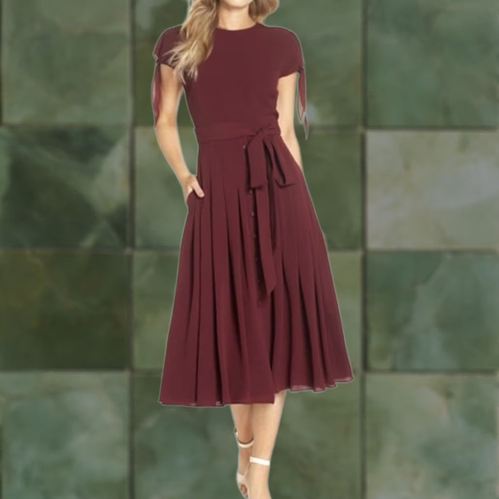Vintage GAL MEETS GLAM Bette Midi Pleated Dress Shirt? Size M / US 6-8 / IT 42-44 - 1 Thumbnail