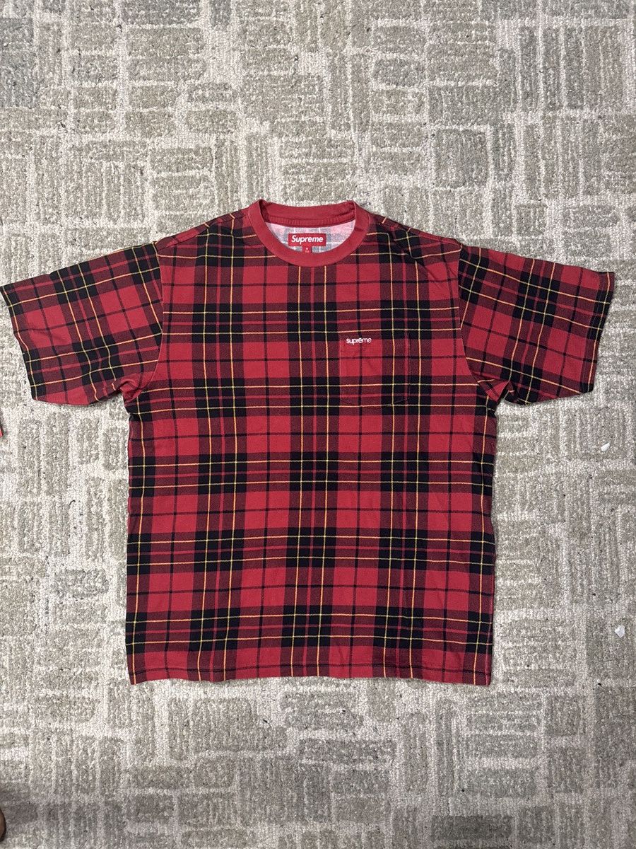 2023 Supreme Short-Sleeve Pocket Tee 'Plaid'