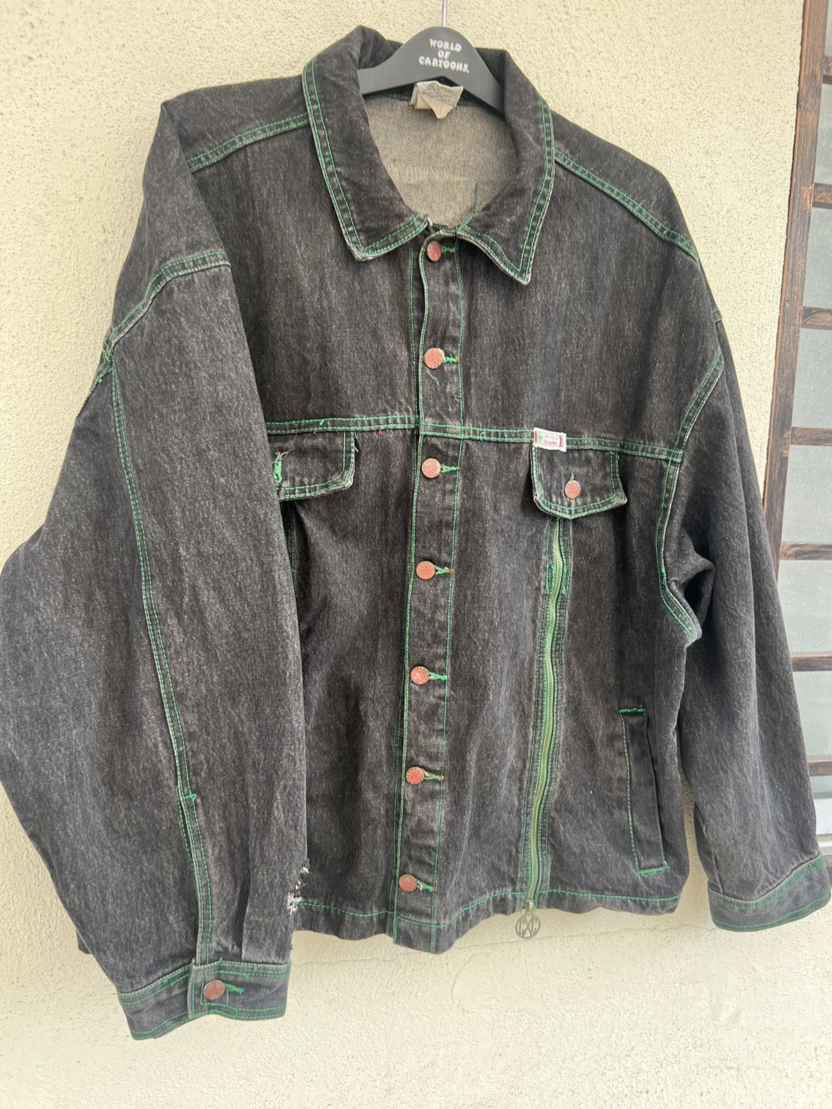 Cross Colours Vintage 90s Cross Colours Rips Fade Denim Oversized Jacket Size US XL / EU 56 / 4 - 10 Thumbnail