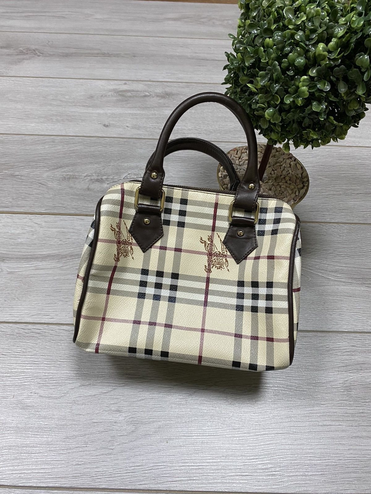 Vintage Burberry nova check monogram handle bag Size ONE SIZE - 1 Thumbnail