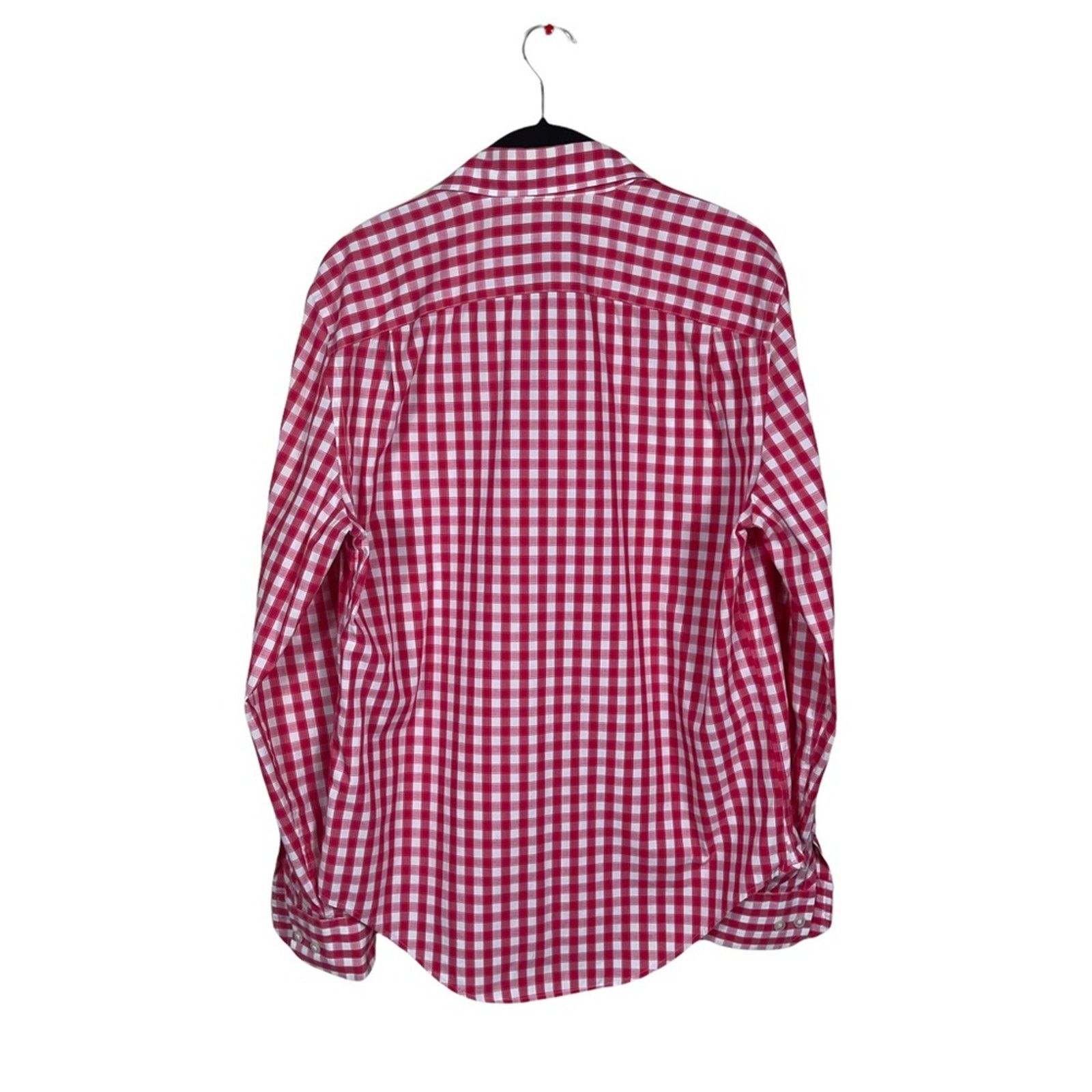 Gap Gap Gingham No Iron Button Long Sleeve Shirt Red White Small Size US S / EU 44-46 / 1 - 4 Thumbnail
