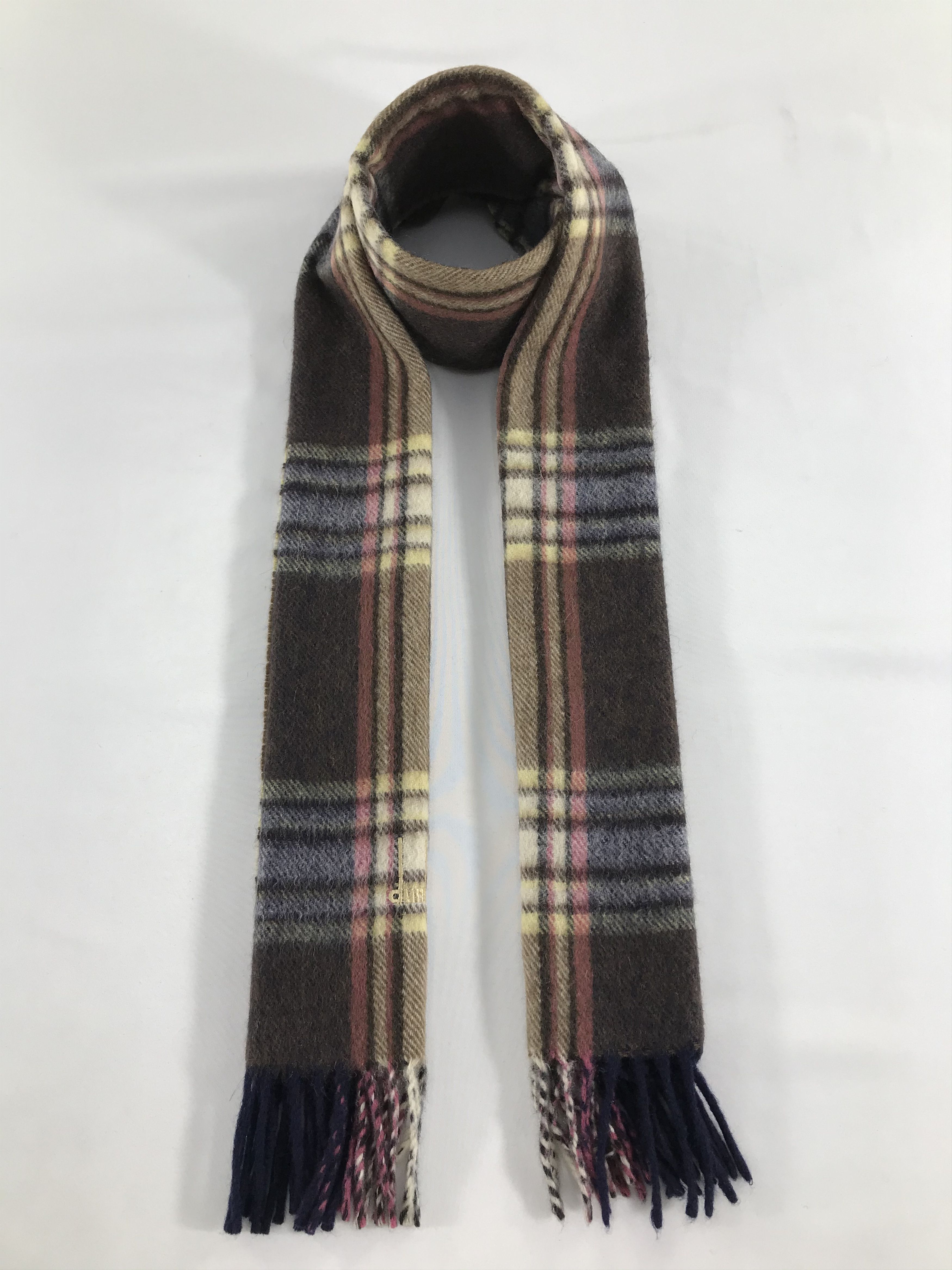 Alfred Dunhill Alfred Dunhill Tartan Cashmere Scarf Muffler V424 Size ONE SIZE - 1 Thumbnail
