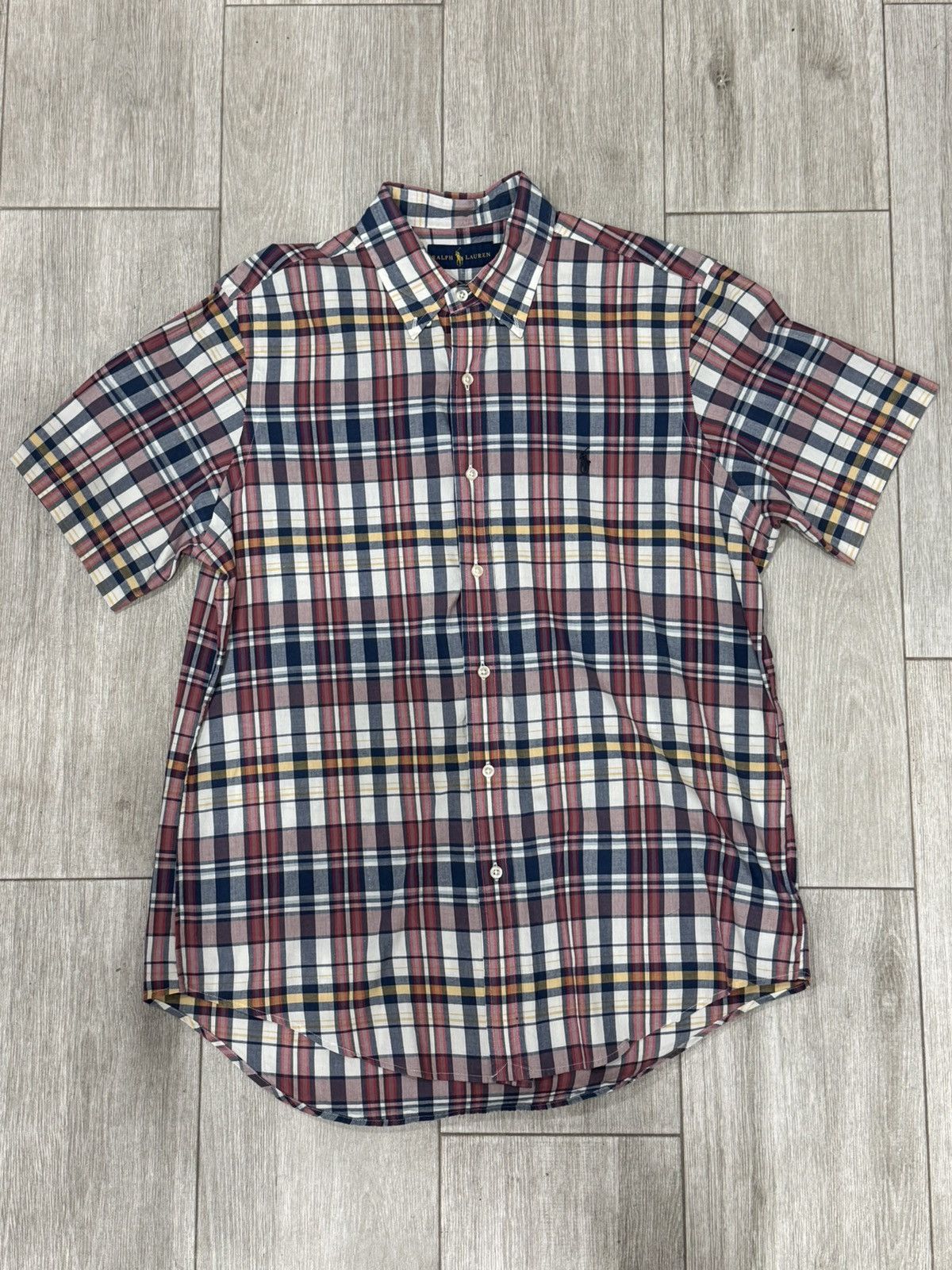 Polo Ralph Lauren Polo Ralph Lauren Plaid Button-Up Short Sleeve Shirt Large Size US L / EU 52-54 / 3 - 1 Thumbnail