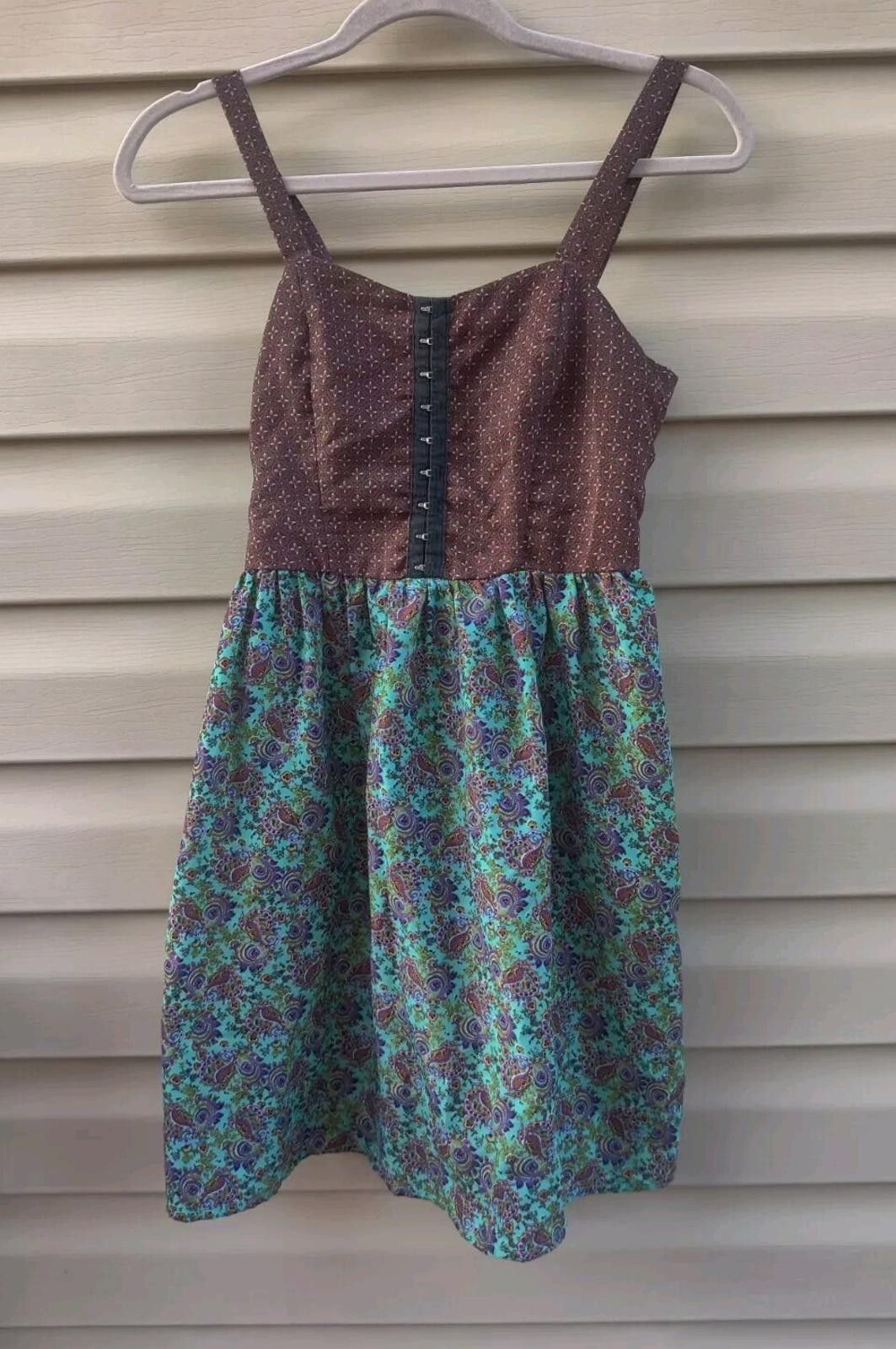 Other Xhilaration Dress Juniors Size Small S Brown Bodice with Tea Size S / US 4 / IT 40 - 2 Thumbnail