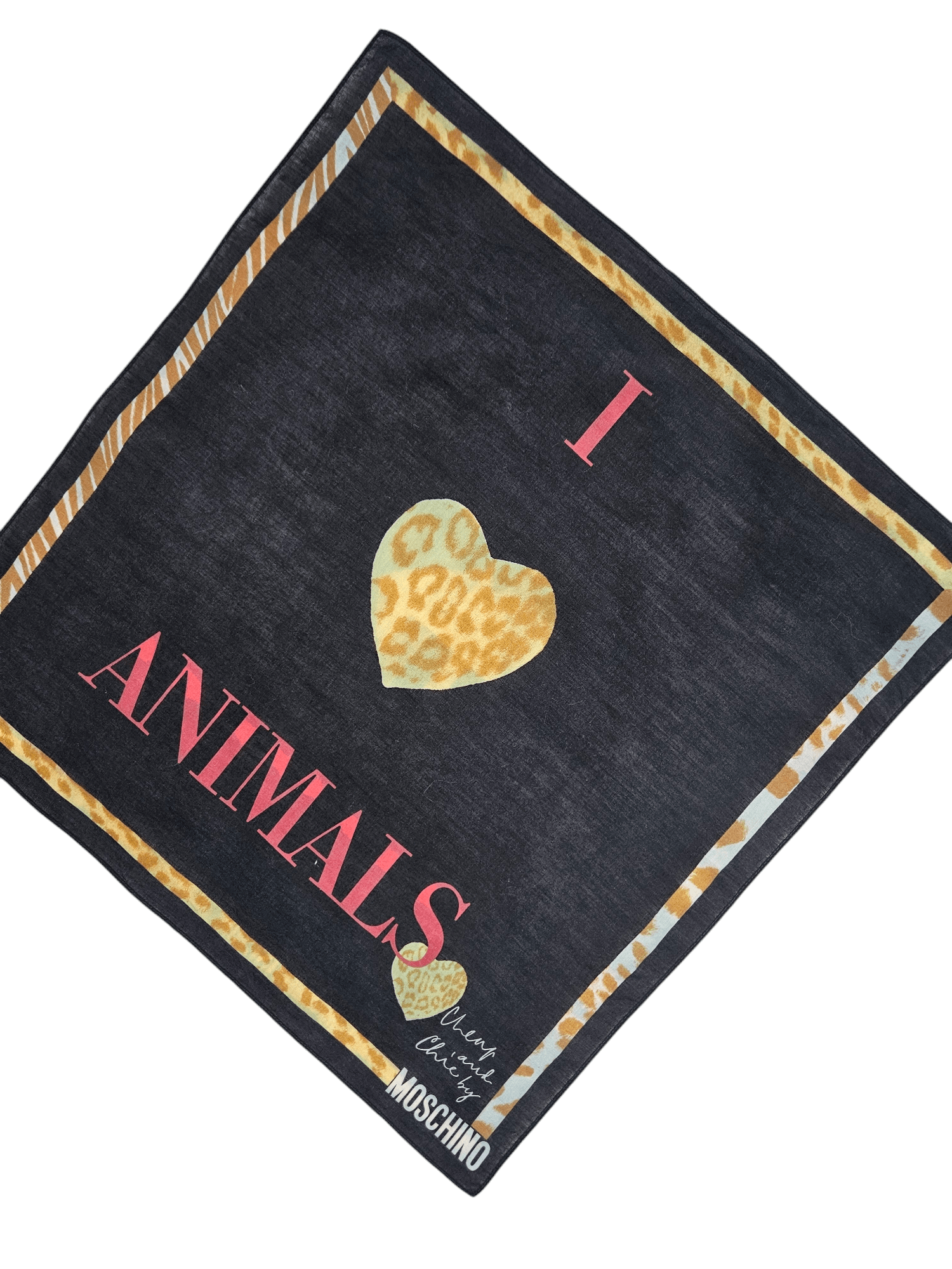 Designer × Moschino Moschino I Love Animals Cheap n Chicky Handkerchief Size ONE SIZE - 2 Thumbnail