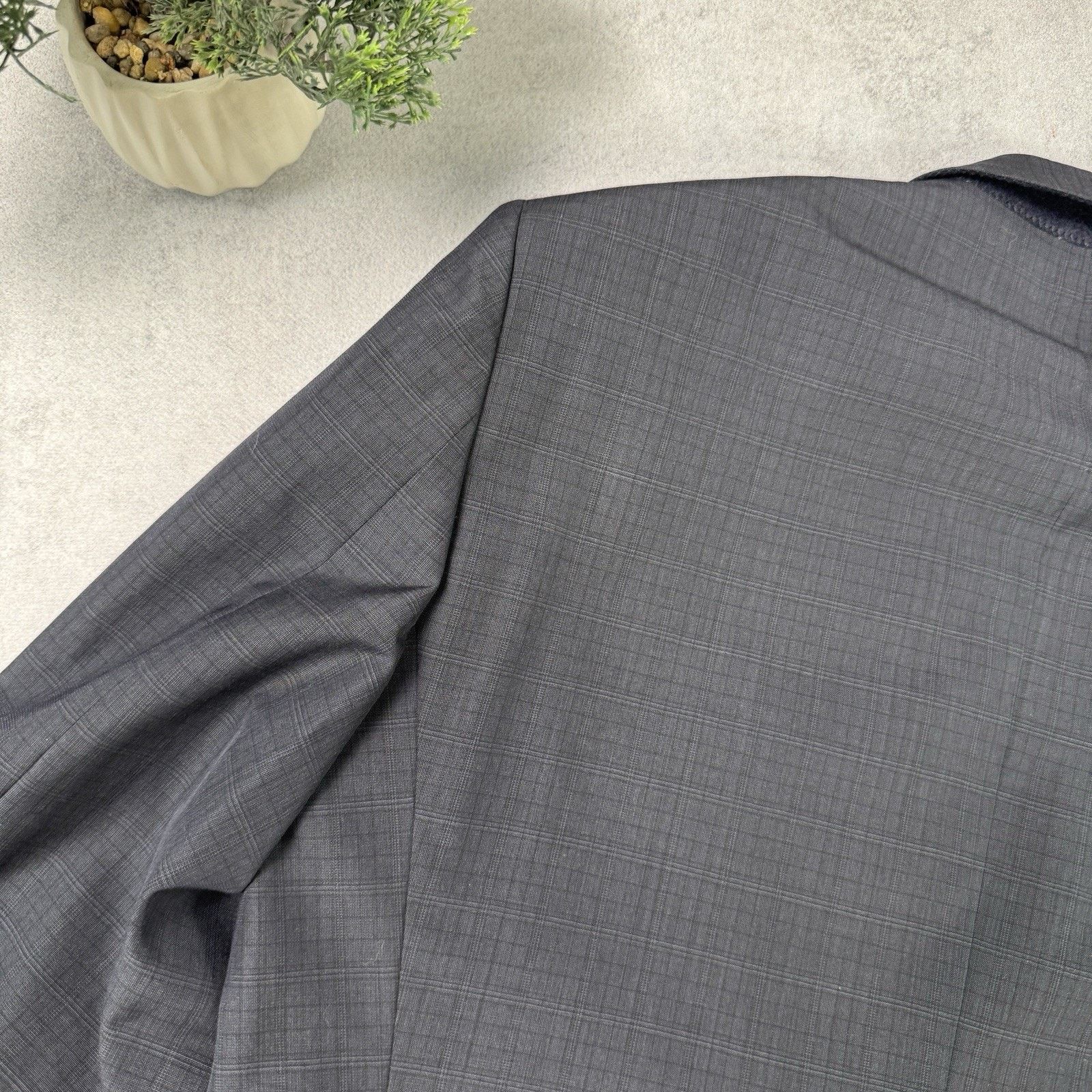 Burberry Burberry Men Blazer Two Button Grey Check Size 50 Size 40R - 16 Thumbnail