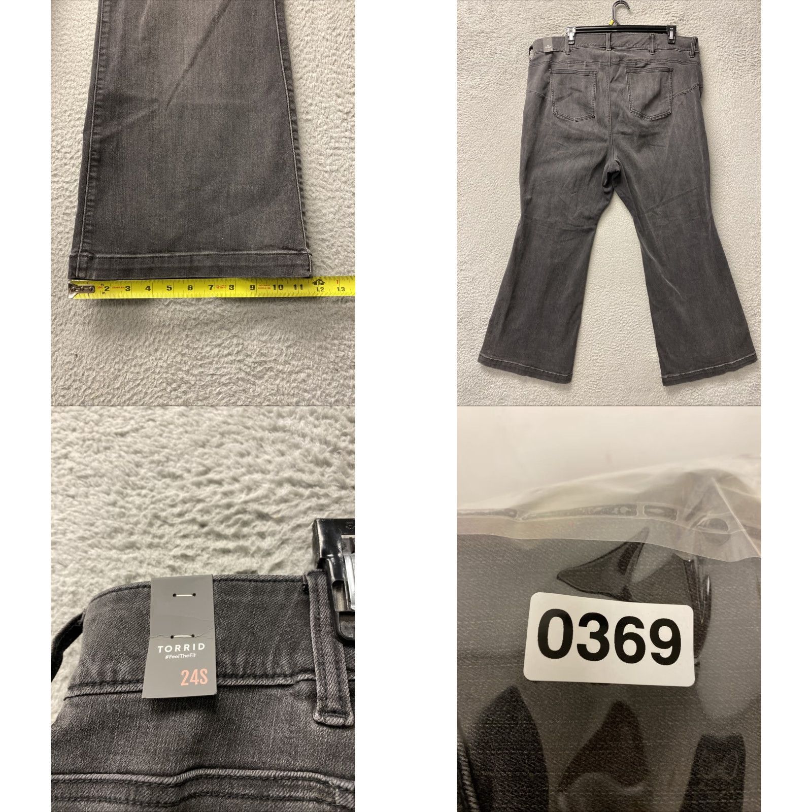 Torrid Torrid Jeans Women’s 20S Short Faded Black Bombshell High Waist Flare Stretch Denim Pockets 29in Inseam Plus Womens Size 42" / US 20 - 8 Thumbnail