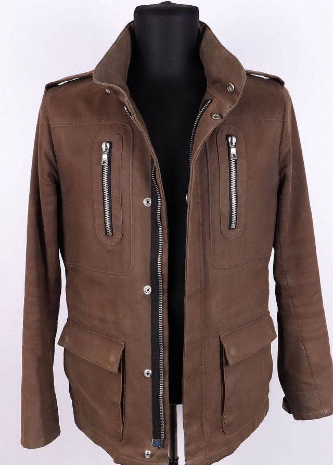Balmain Balmain Cotton Asymmetrical Zip-Up Jacket Size US L / EU 52-54 / 3 - 2 Thumbnail