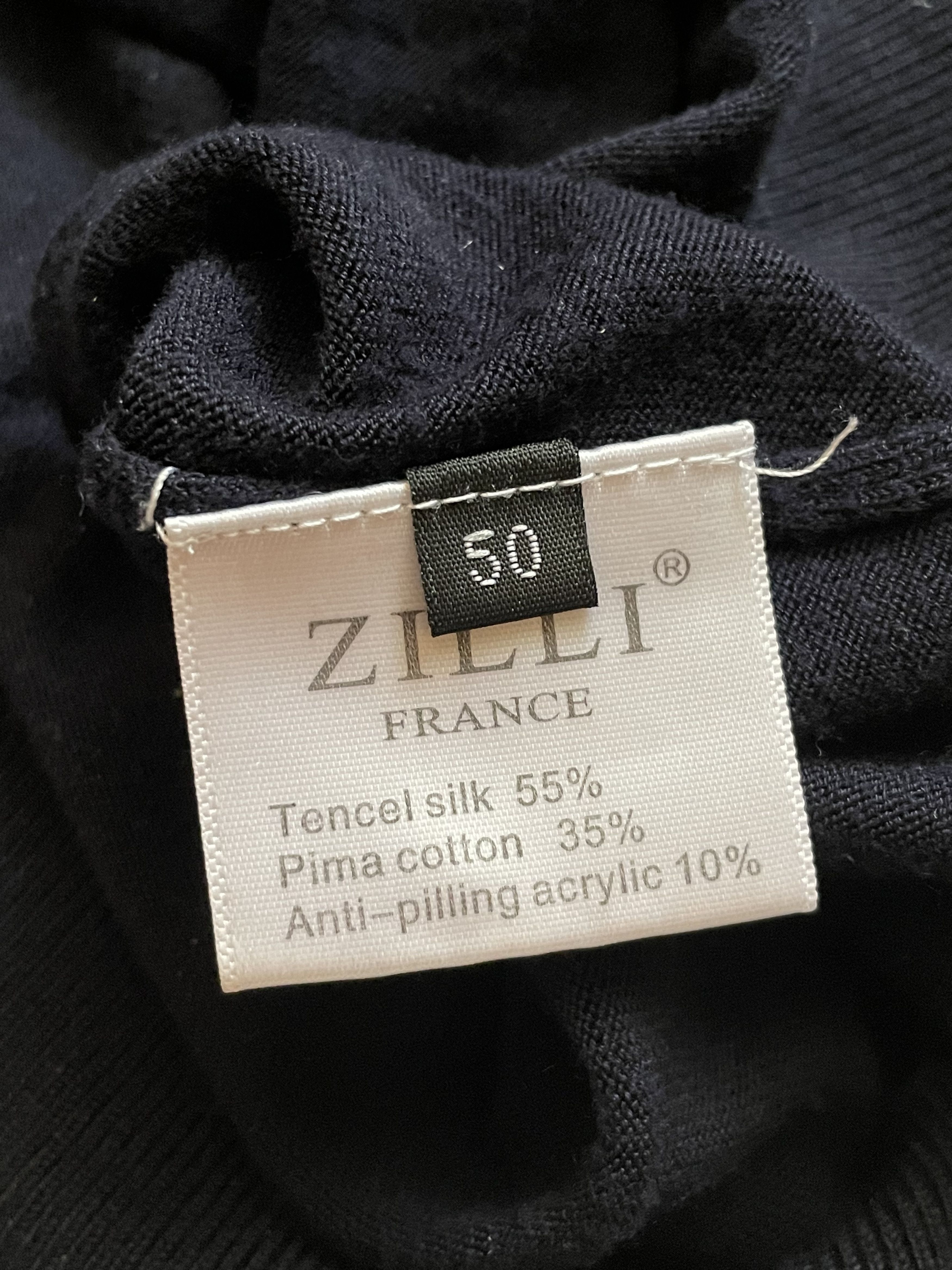 Zilli Zilli Silk Old Money Style T-shirt With Snake Leather| Navy Size US M / EU 48-50 / 2 - 8 Thumbnail