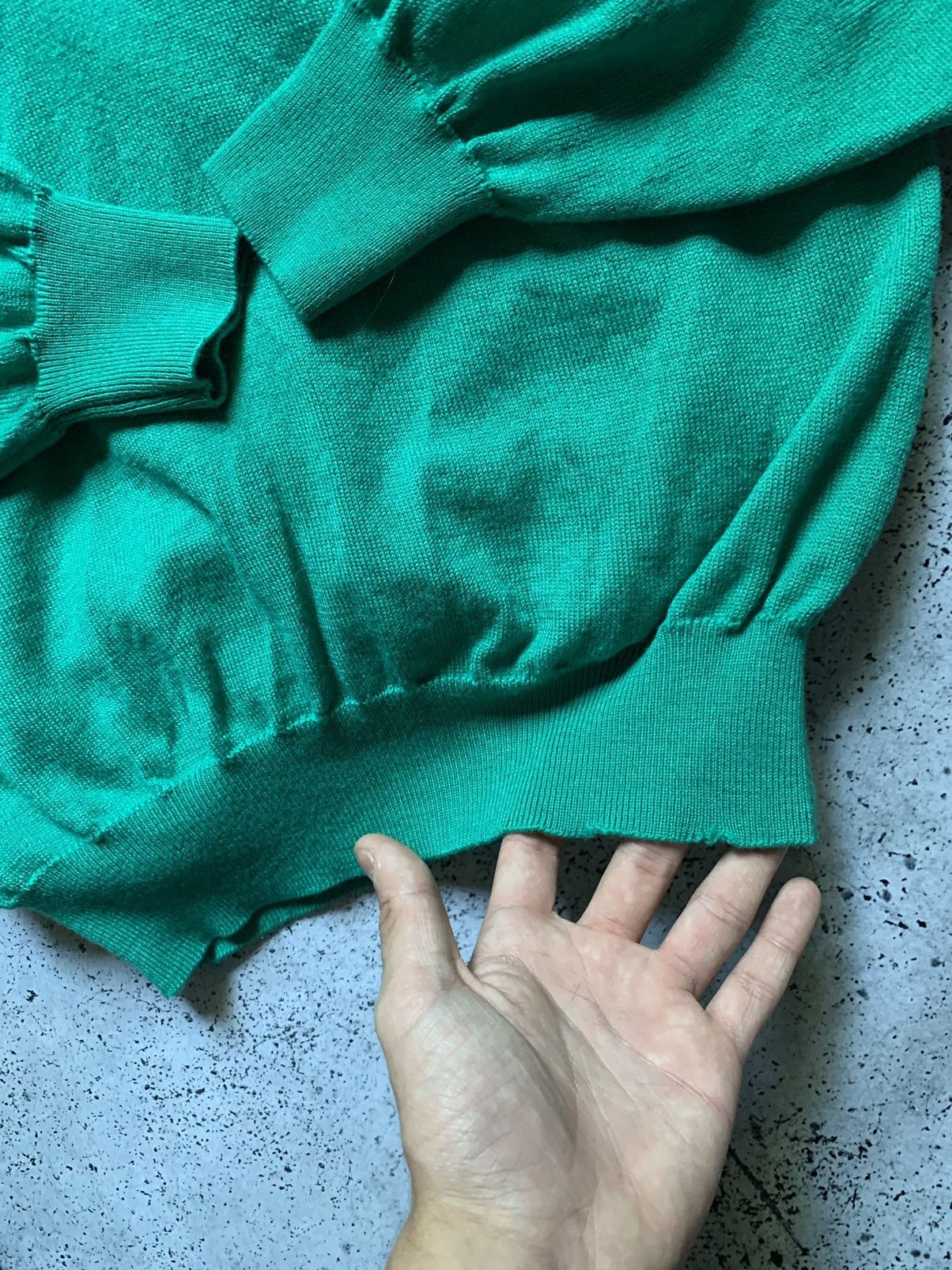 Lacoste × Vintage Vintage Lacoste V Neck Sweater Knitwear Green Y2K USA Size US S / EU 44-46 / 1 - 4 Thumbnail