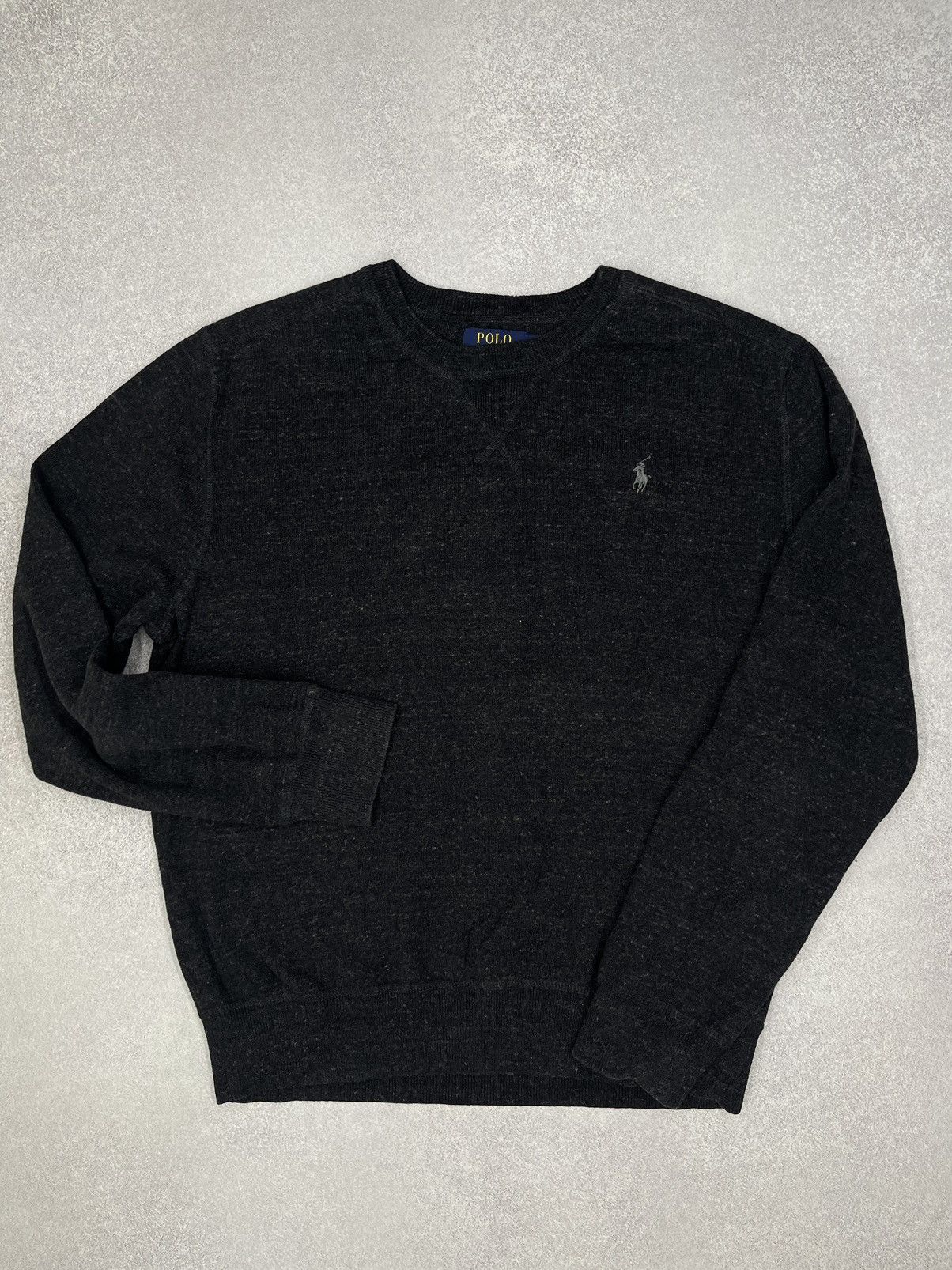 Lauren Ralph Lauren × Polo Ralph Lauren × Vintage Mens Polo Ralph Lauren Grey Sweatshirt Y2K Rugby Size US M / EU 48-50 / 2 - 2 Thumbnail