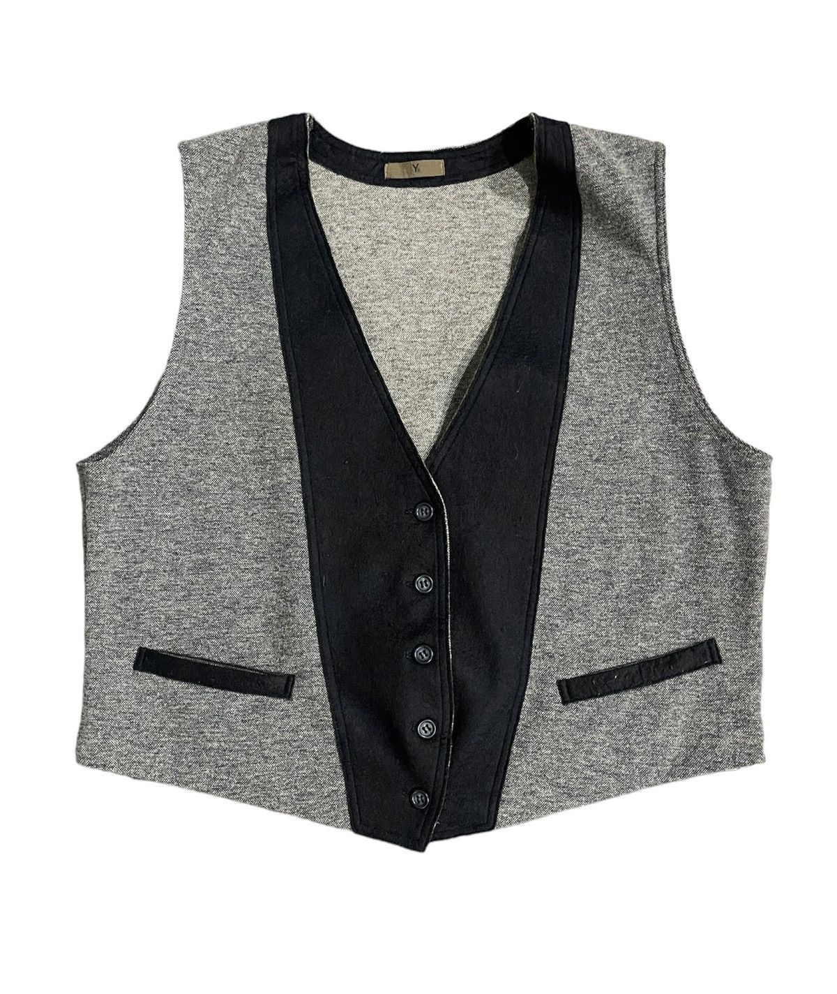 image of Vintage Yohji Yamamoto Y’S Vest in Blue Grey, Men's (Size Medium)