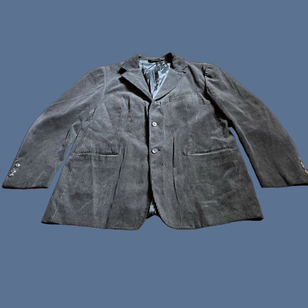 VINTAGE Polo Ralph Lauren Blazer Men’s XL Corduroy Grey 2 Piece Casual Business Party/Cocktail Classic 90s Preppy Retro Mens
