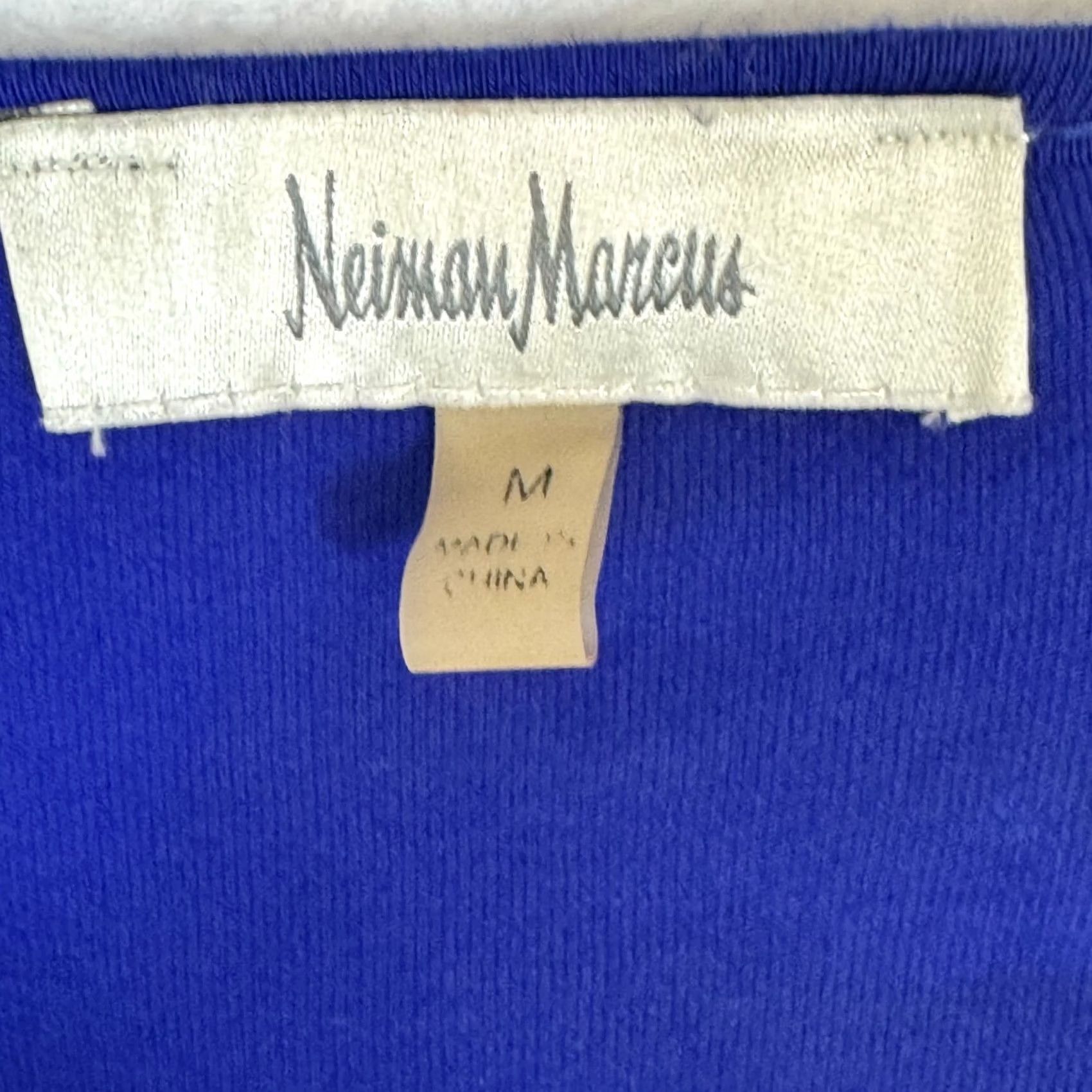 Neiman Marcus Neiman Marcus Women's Medium Blue Long Sleeve Cardigan Sweater 100% Viscose Size M / US 6-8 / IT 42-44 - 5 Thumbnail