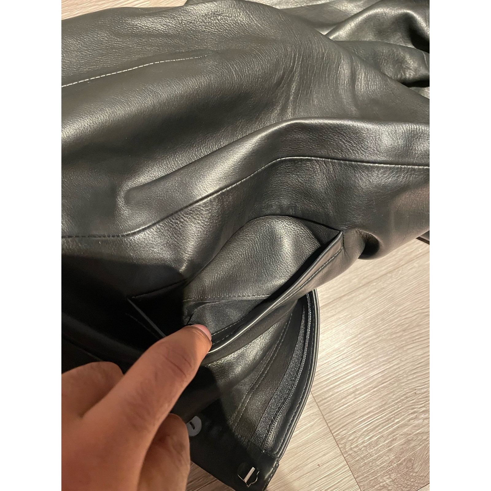 KHAITE - Ashford leather tailored trousers / size 0 / Black