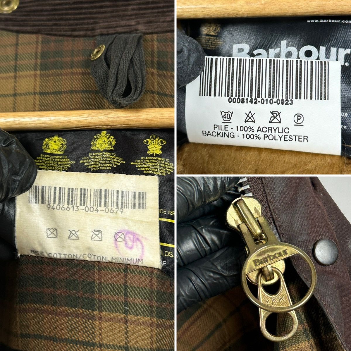 Barbour Vintage Barbour Beaufort Brown Waxed Jacket/Warm Pile Lining Size US XXL / EU 58 / 5 - 24 Thumbnail