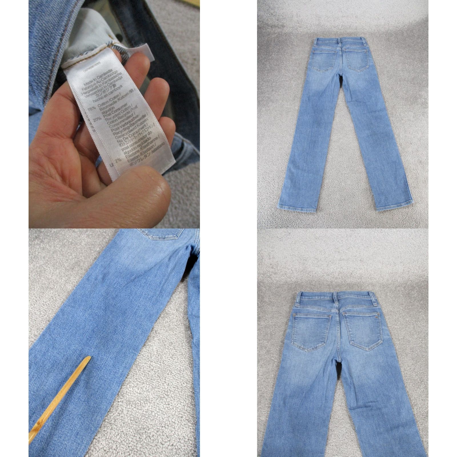Madewell Madewell Jeans Womens 23 Stovepipe Light Wash Denim Zip Mid Rise Regular Blue Straight Size 40" / US 18 - 9 Thumbnail