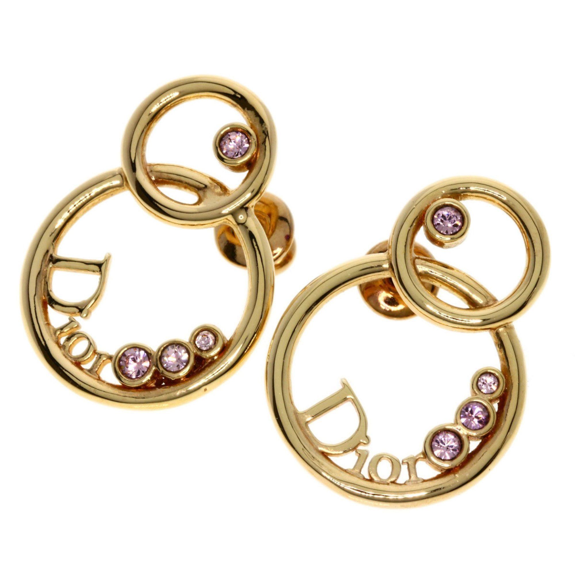 image of Christian Dior Motif Earrings For Women Christian Dior in Gold