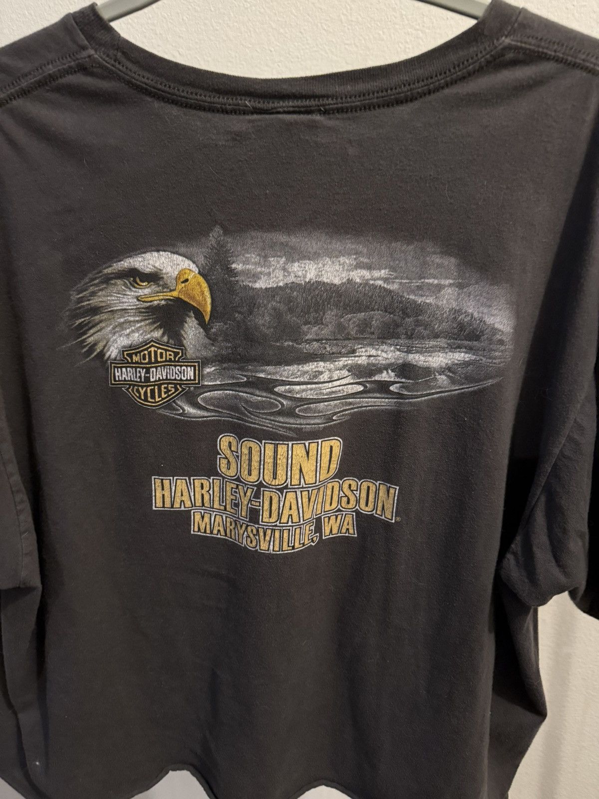 Harley Davidson × Vintage Vintage Harley Davidson Crop Tee Size XL / US 12-14 / IT 48-50 - 4 Thumbnail