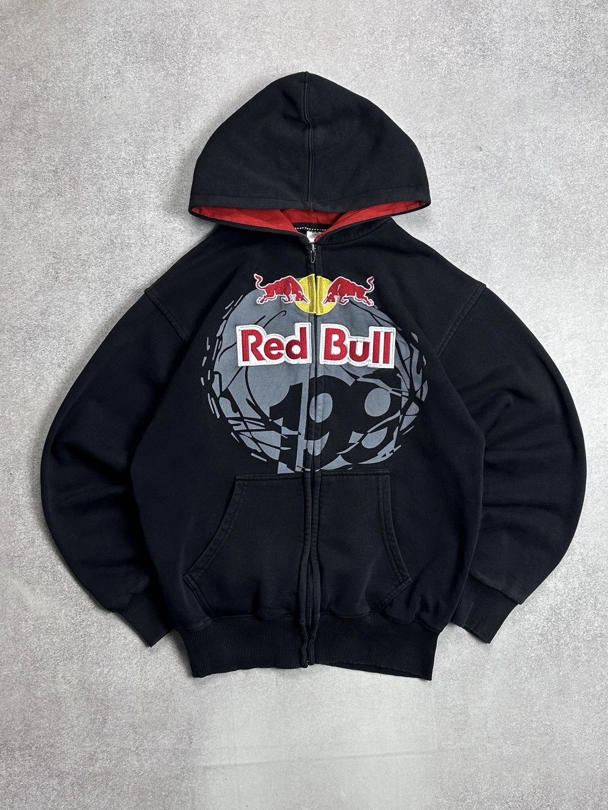 Red Bull Vintage Redbull Y2K Affliction Boxy Zip Hoodie Rare M Size US M / EU 48-50 / 2 - 1 Thumbnail