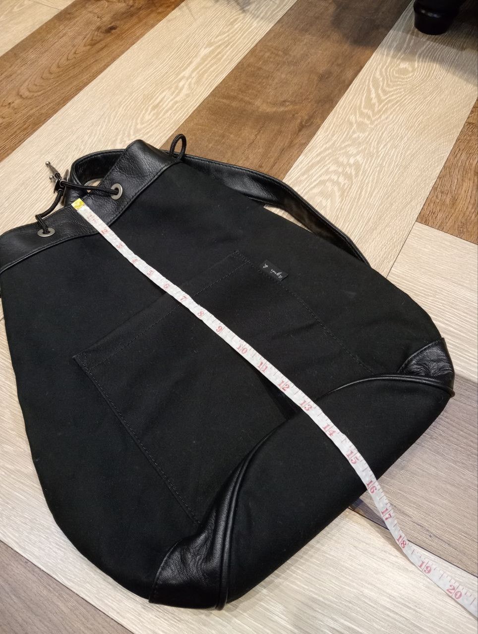 agnes b. AGNES B. VOYAGE BLACK CANVAS & LEATHER BUCKET BAG Size ONE SIZE - 9 Thumbnail