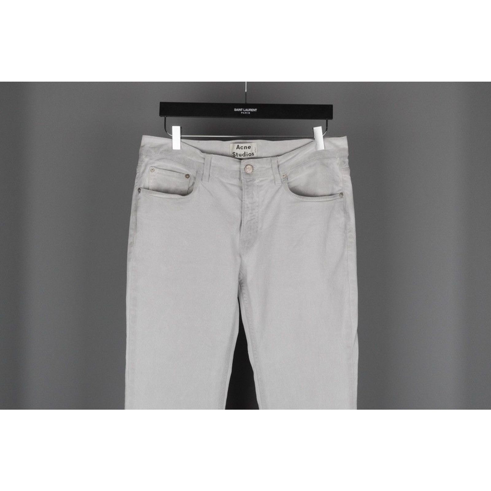 Acne Studios Acne studios grey bleached washed denim jeans pants Size US 34 / EU 50 - 2 Thumbnail