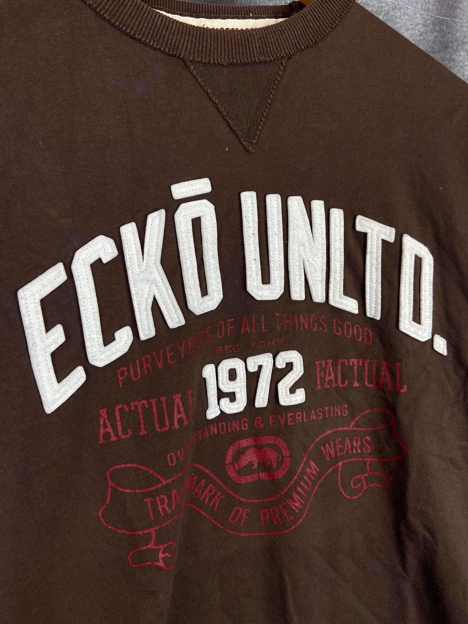 Ecko Unltd. Crewneck Ecko Unltd brown 1972 retro logo vintage Size US XL / EU 56 / 4 - 2 Thumbnail