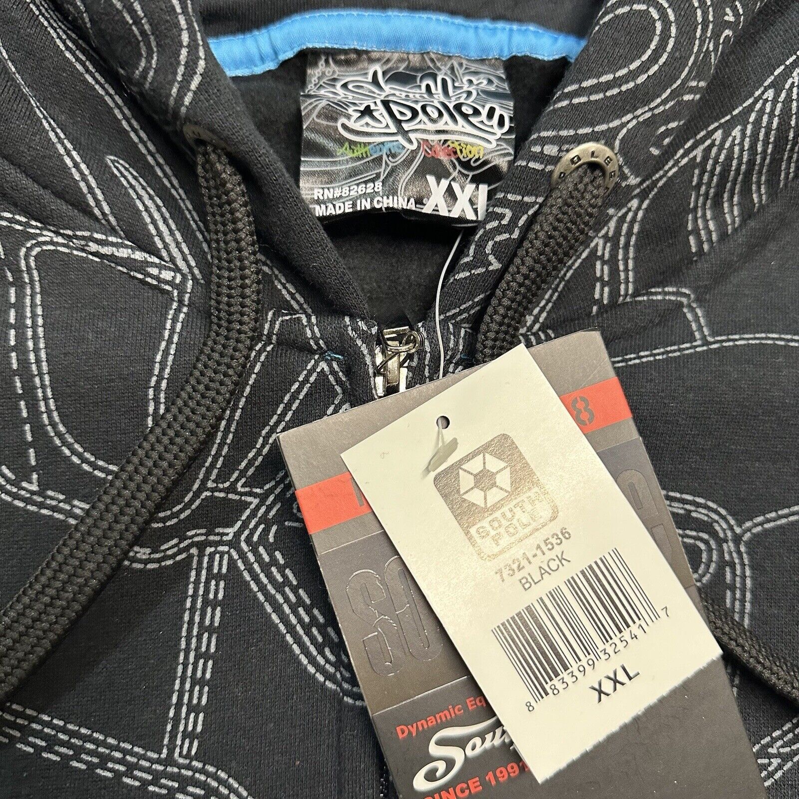 JNCO × Southpole NWT Vintage Y2K Southpole Black Shoes AOP Hoodie XXL NEW Size US XXL / EU 58 / 5 - 5 Thumbnail