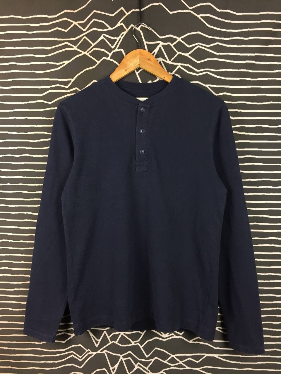 Vintage Taylor Stitch Navy Blue The Heavy Bag Henley Tee Size US S / EU 44-46 / 1 - 1 Thumbnail