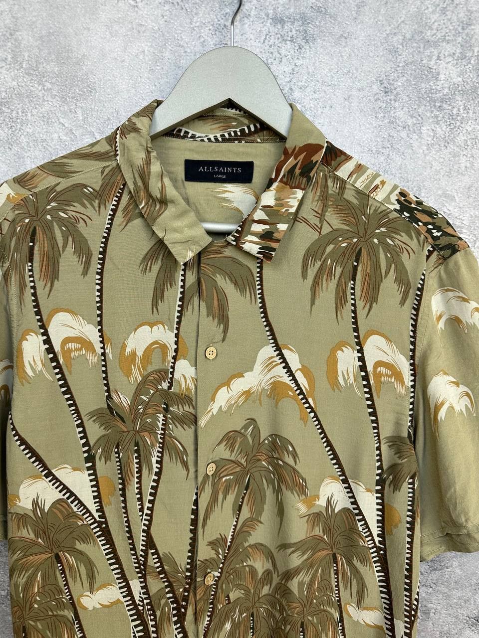 Allsaints AllSaints Nalu Tropical Hawaiian Palm Shirt SS Viscose Size US L / EU 52-54 / 3 - 4 Thumbnail