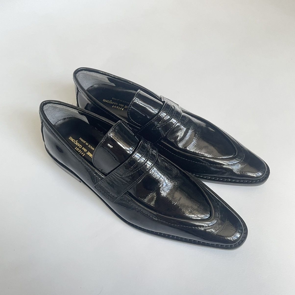 Comme des Garcons ‘Pointy’ Black Patent Leather Loafers Size US 7 / IT 37 - 12 Thumbnail