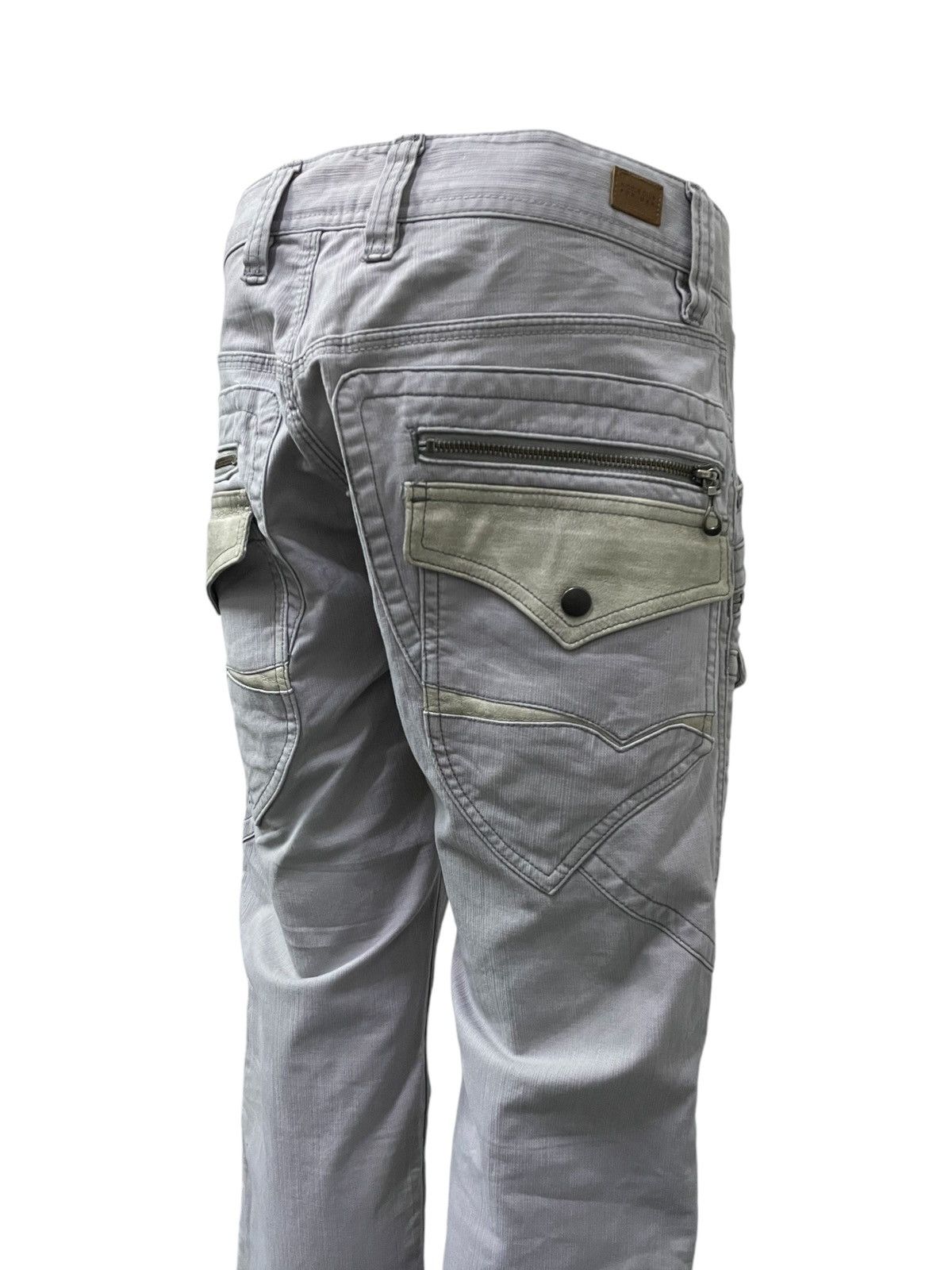 BUFFALO BOBS × Nicole Club × Shellac Nicole Club Smokey Gray Bush Pocket Flared Denim Pants Size US 32 / EU 48 - 8 Thumbnail
