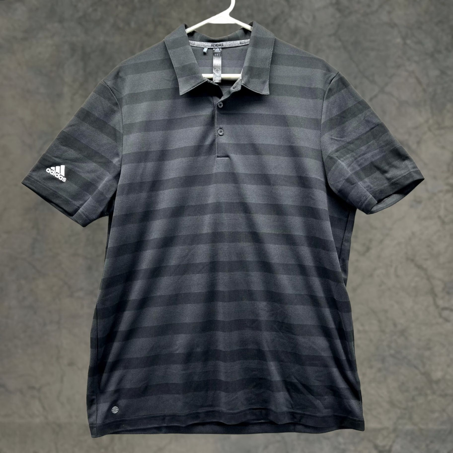 Adidas Adidas Polo Shirt Men Large Black Striped Polyester Two Color Golf Shirt Polo Athletic Casual Size US L / EU 52-54 / 3 - 1 Thumbnail