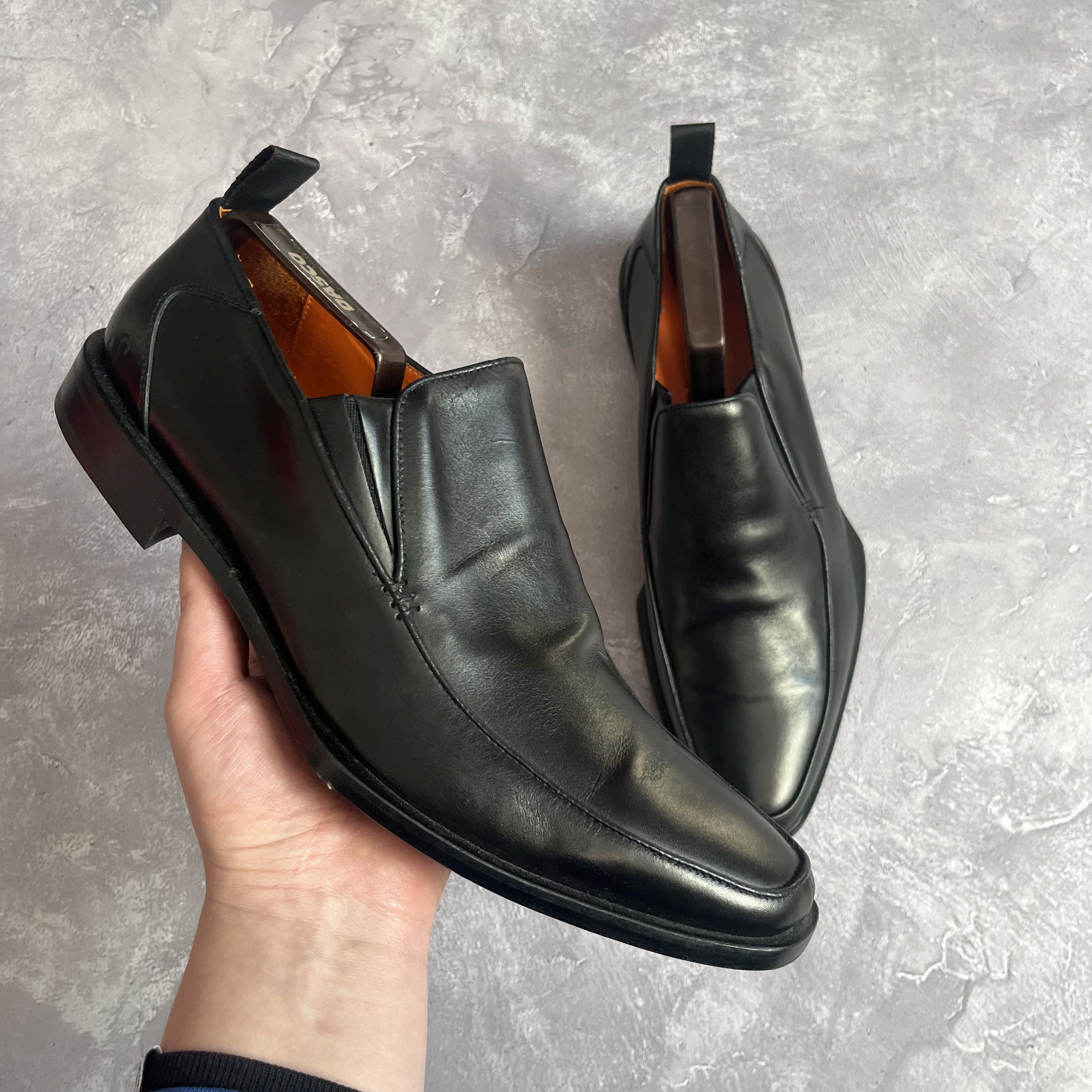 Oliver Sweeney Oliver Sweeney Stella Tan Black Leather Slip On Shoes Mens Size US 12.5 / EU 45-46 - 1 Thumbnail