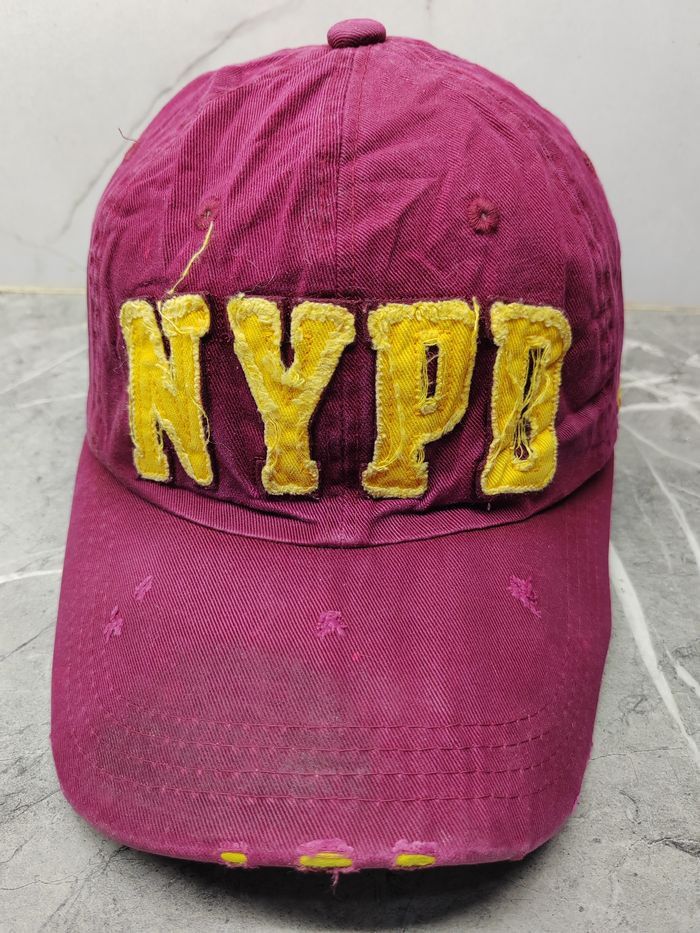 Japanese Brand Vintage NYPD Distressed Style Cap Hat Size ONE SIZE - 2 Thumbnail