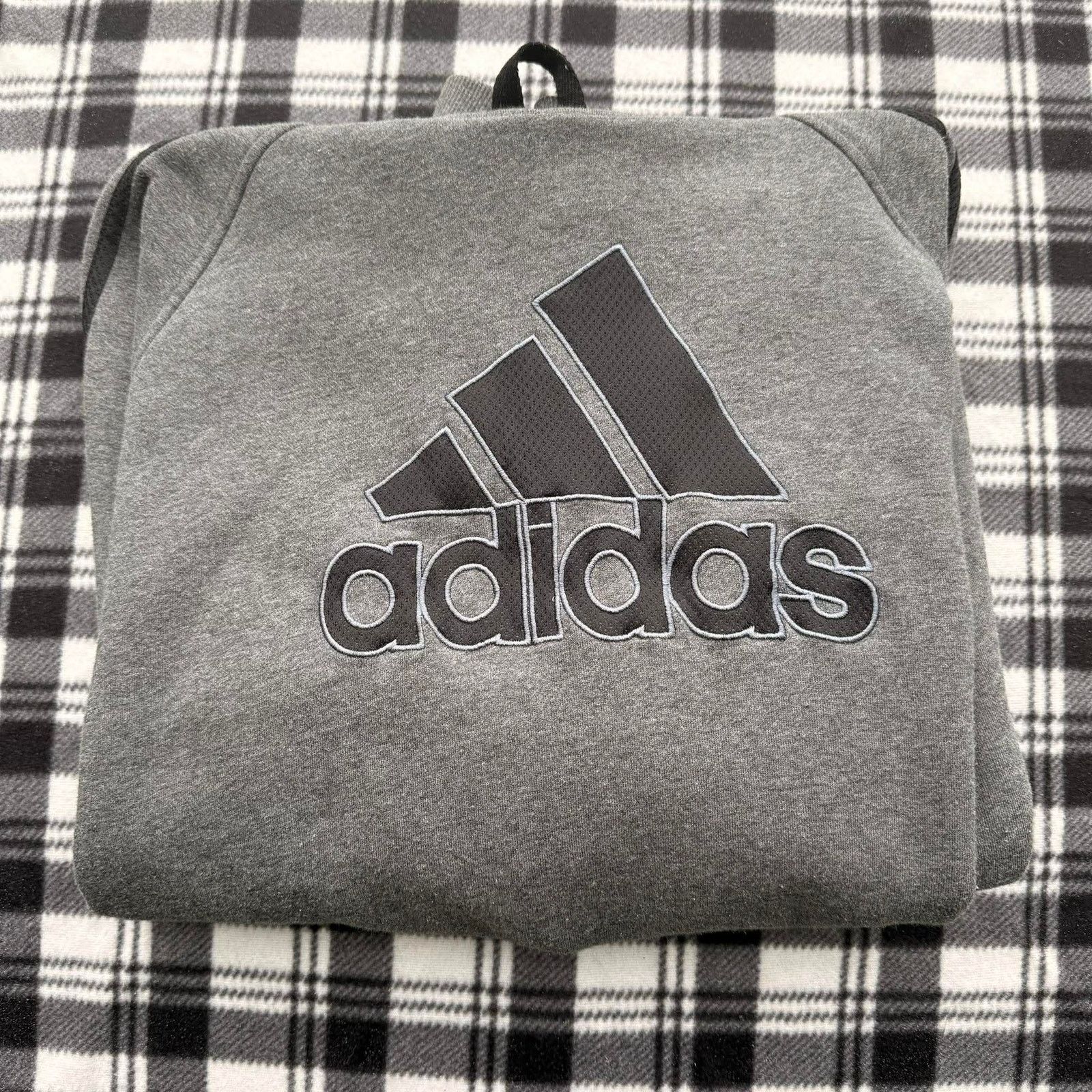 Adidas Adidas 3-Stripe Logo Pullover Hoodie Heather Gray L Size US L / EU 52-54 / 3 - 1 Thumbnail