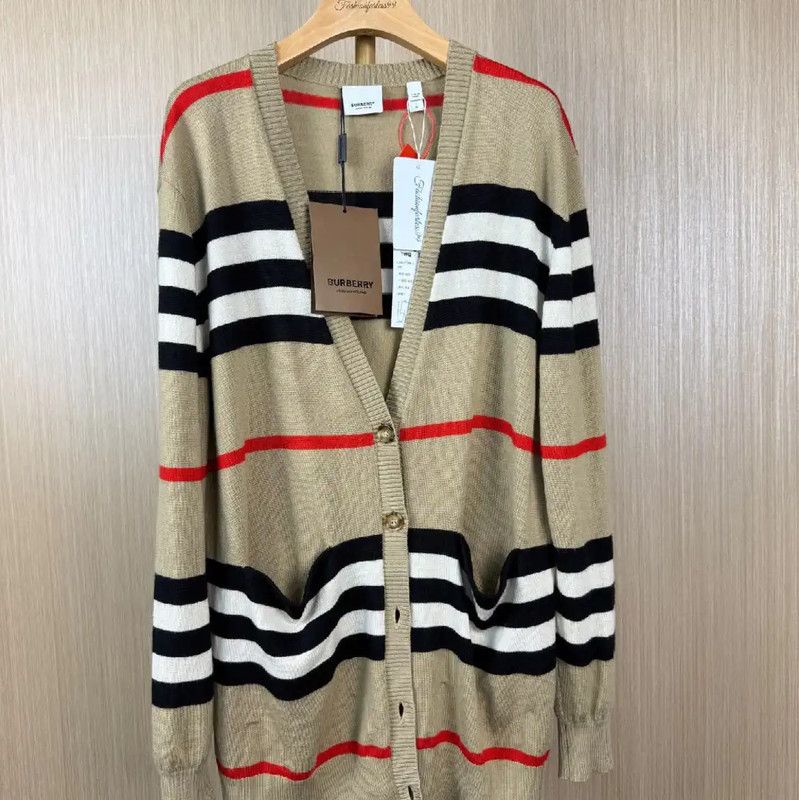 Burberry Burberry Colorful Wool Women's Cardigan Size L / US 10 / IT 46 - 1 Thumbnail