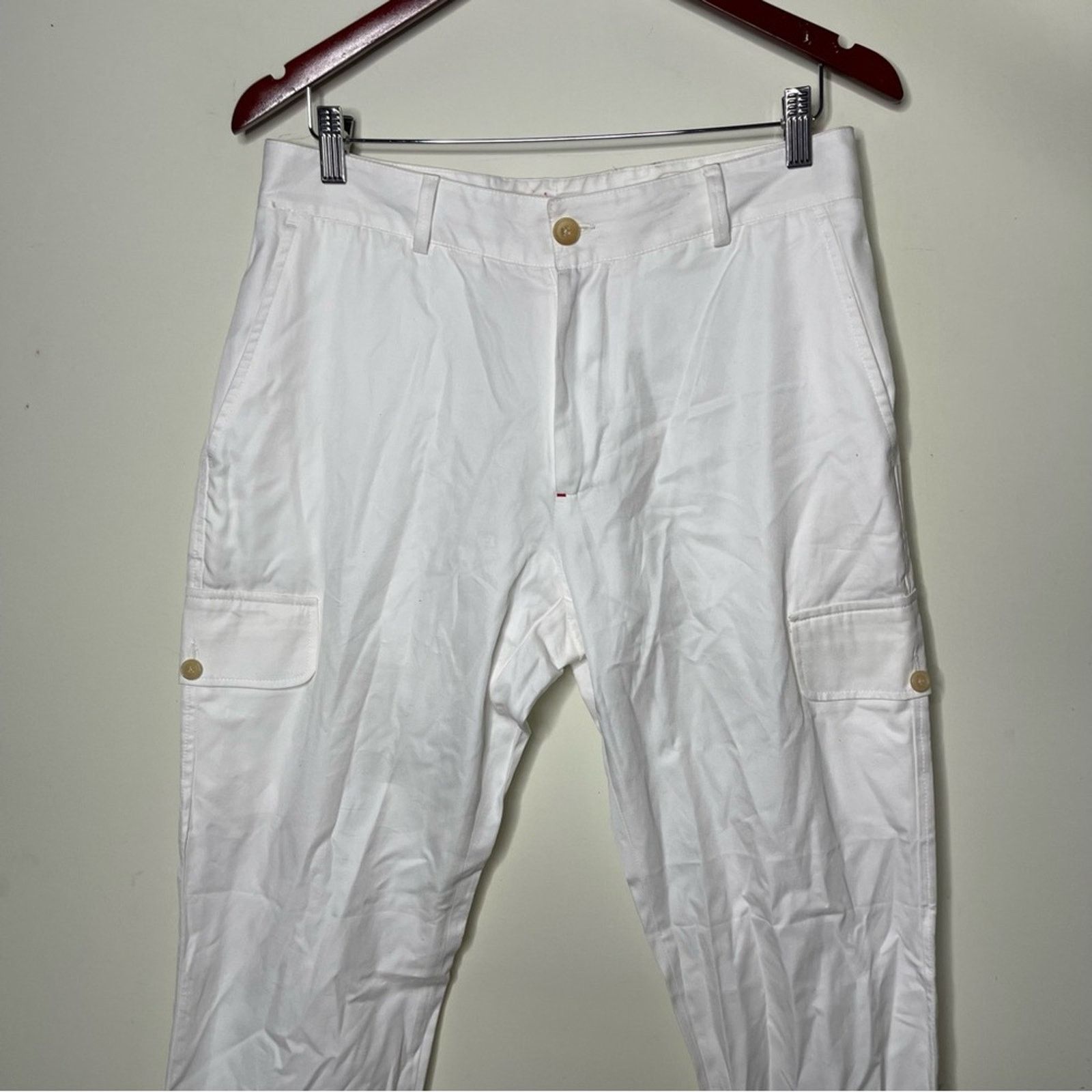 Isaia New ISAIA White Cargo Tapered Pants IT 48 US 32x33 Size US 32 / EU 48 - 6 Thumbnail