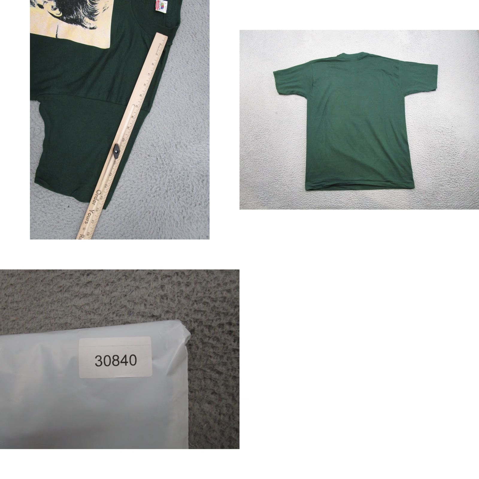 Fruit Of The Loom VINTAGE Elvis Presley Big Face 1994 Single Stitched T Shirt 90s Size L Green Size US L / EU 52-54 / 3 - 8 Thumbnail